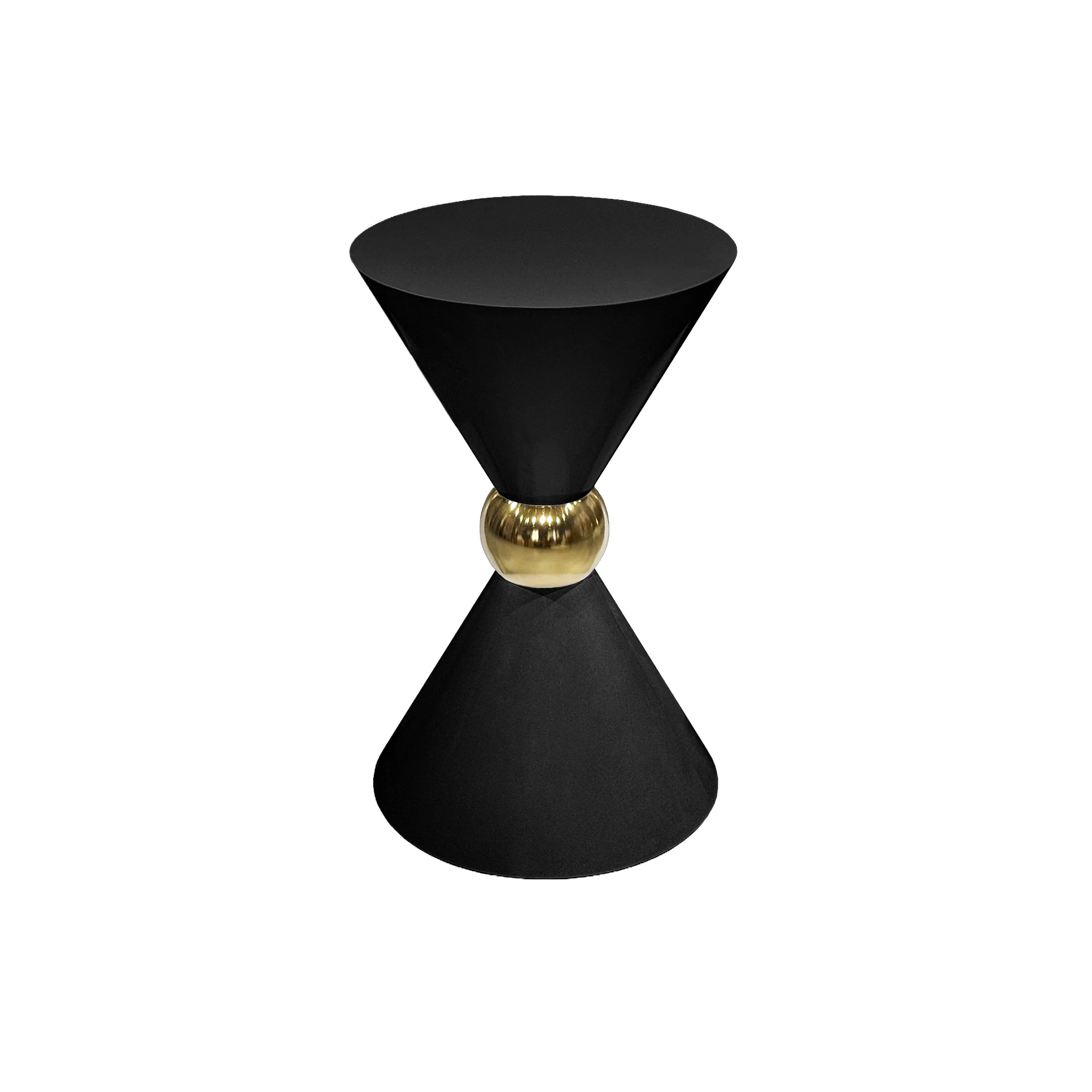 31" Tall Hourglass Plinth Pedestal Stand - Black - Image 4