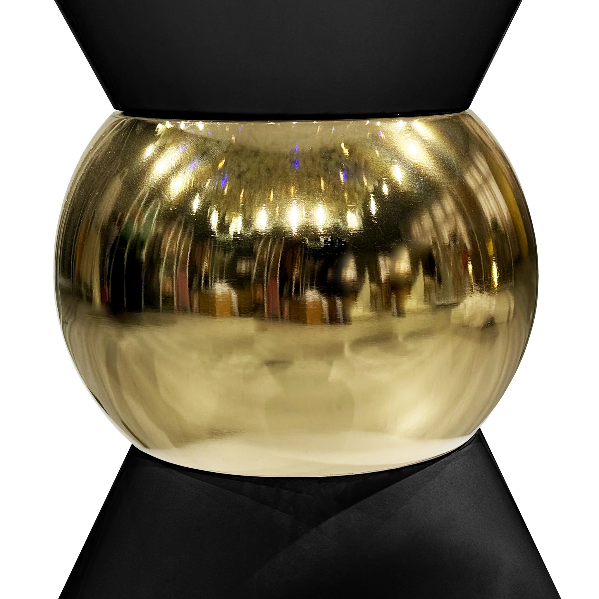 35" Tall Hourglass Plinth Pedestal Stand - Black - Image 5