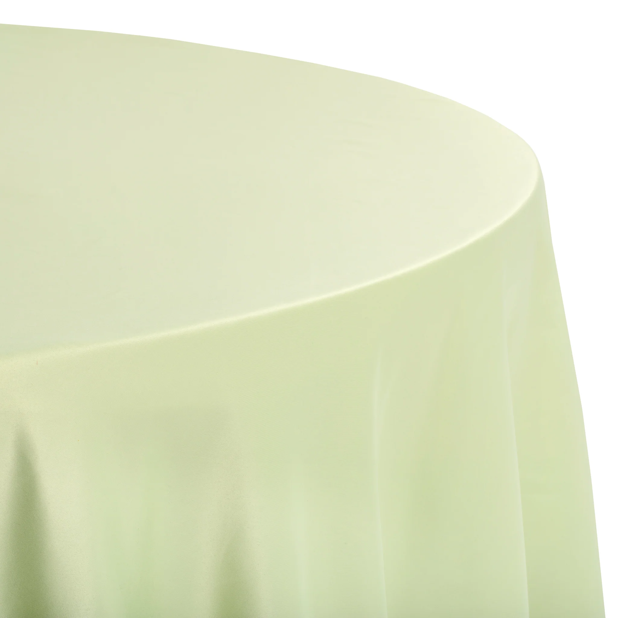 Lamour Satin 132" Round Tablecloth - Sage Green - Image 2