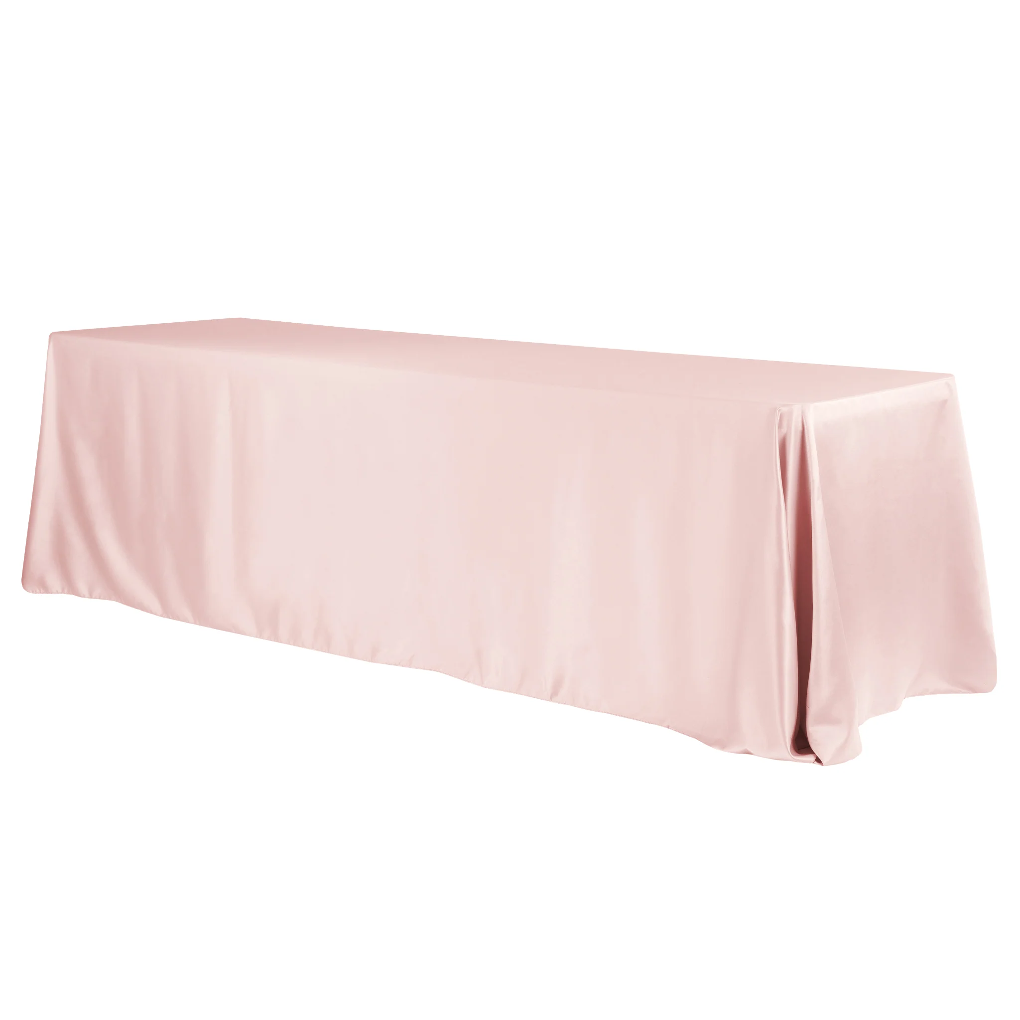 Lamour Satin 90"x156" Rectangular Oblong Tablecloth - Dusty Rose/Mauve