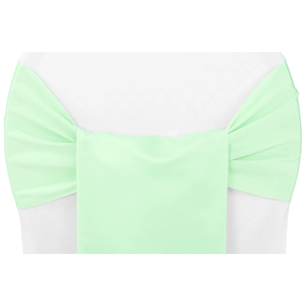 Lamour Satin Chair Sash - Mint Green