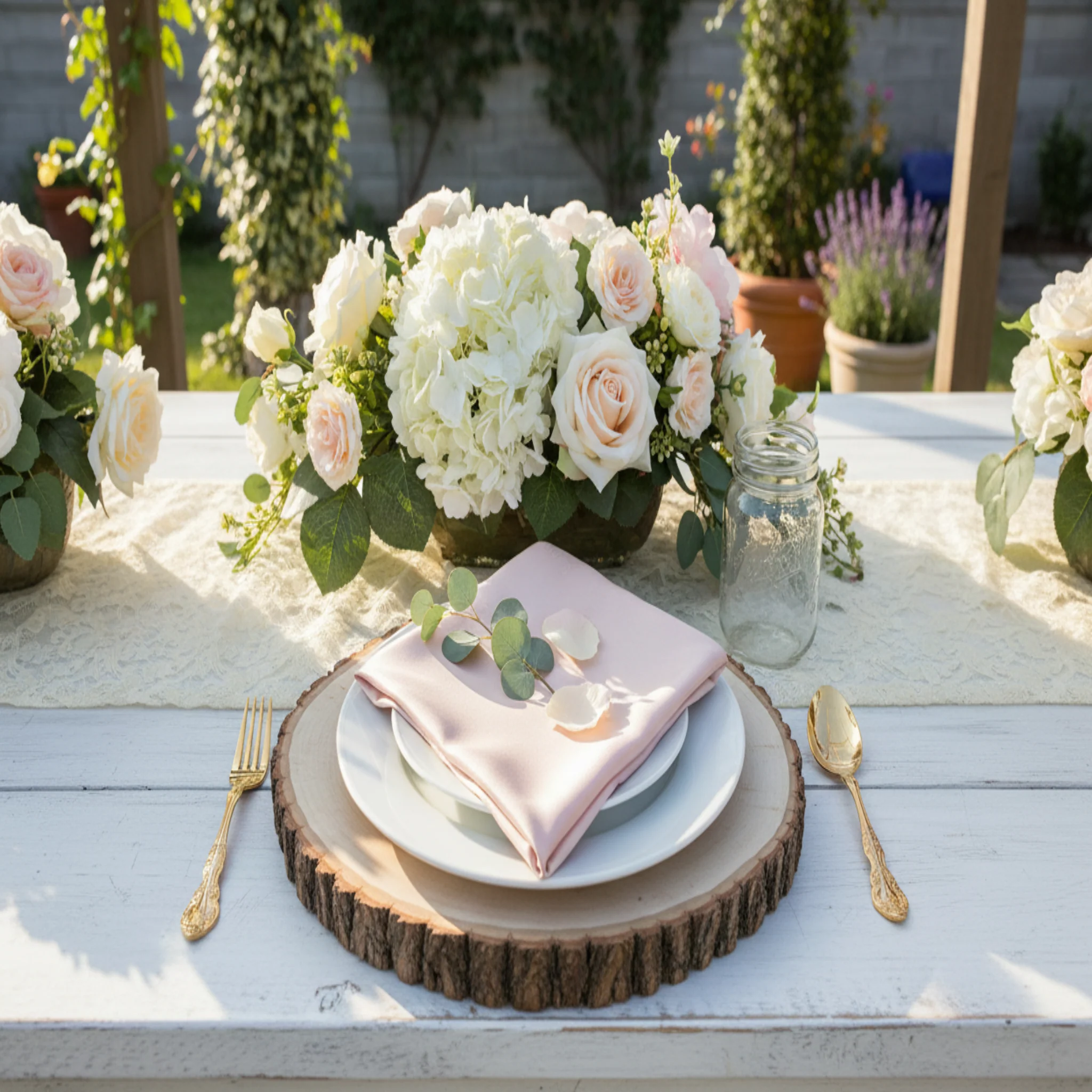 Lamour Satin Napkin 20"x20" - Blush/Rose Gold - Image 3