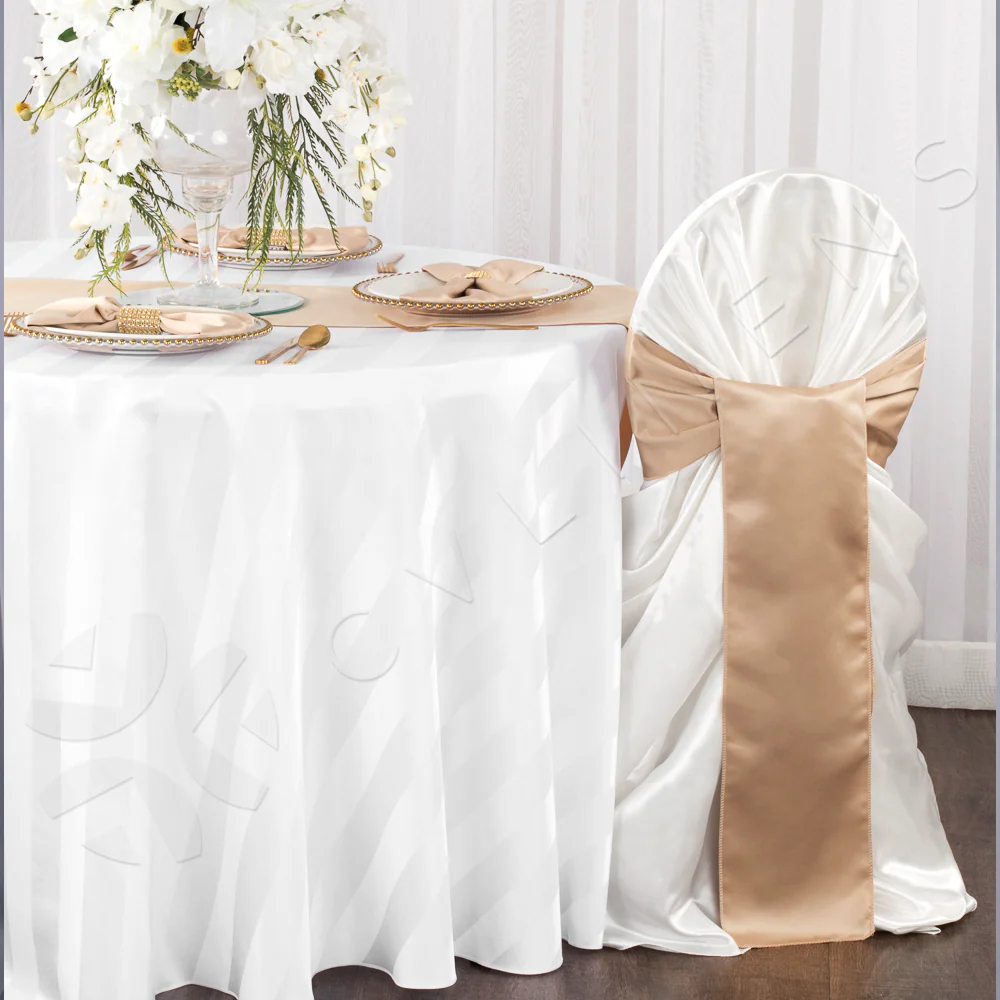 Lamour Satin Napkin 20"x20" - Champagne - Image 2