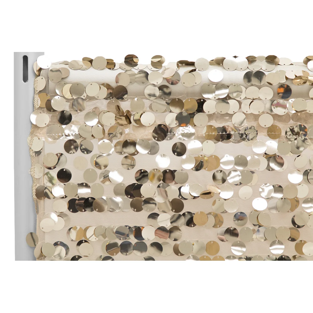Large Payette Sequin 12ft H x 52" W Drape/Backdrop panel - Champagne