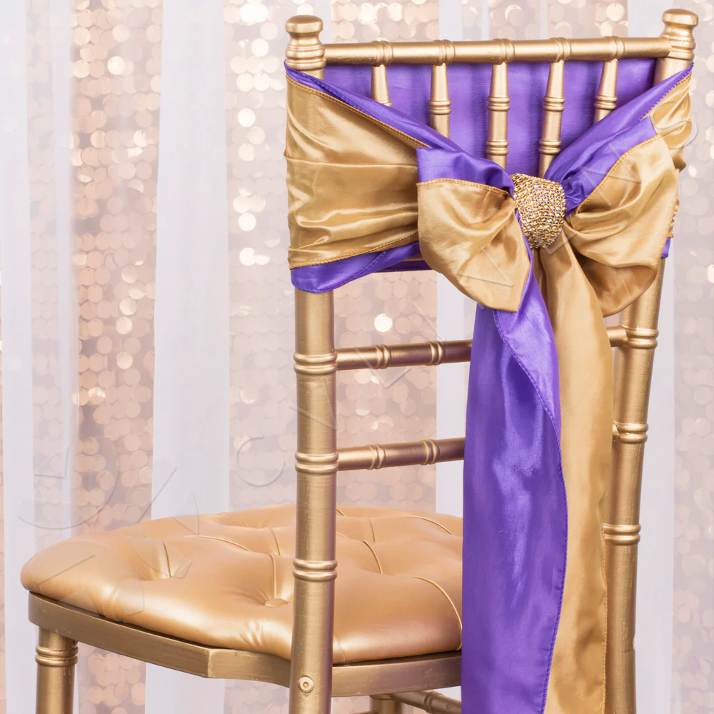 Large Payette Sequin 14ft H x 52" W Drape/Backdrop panel - Gold - Image 2