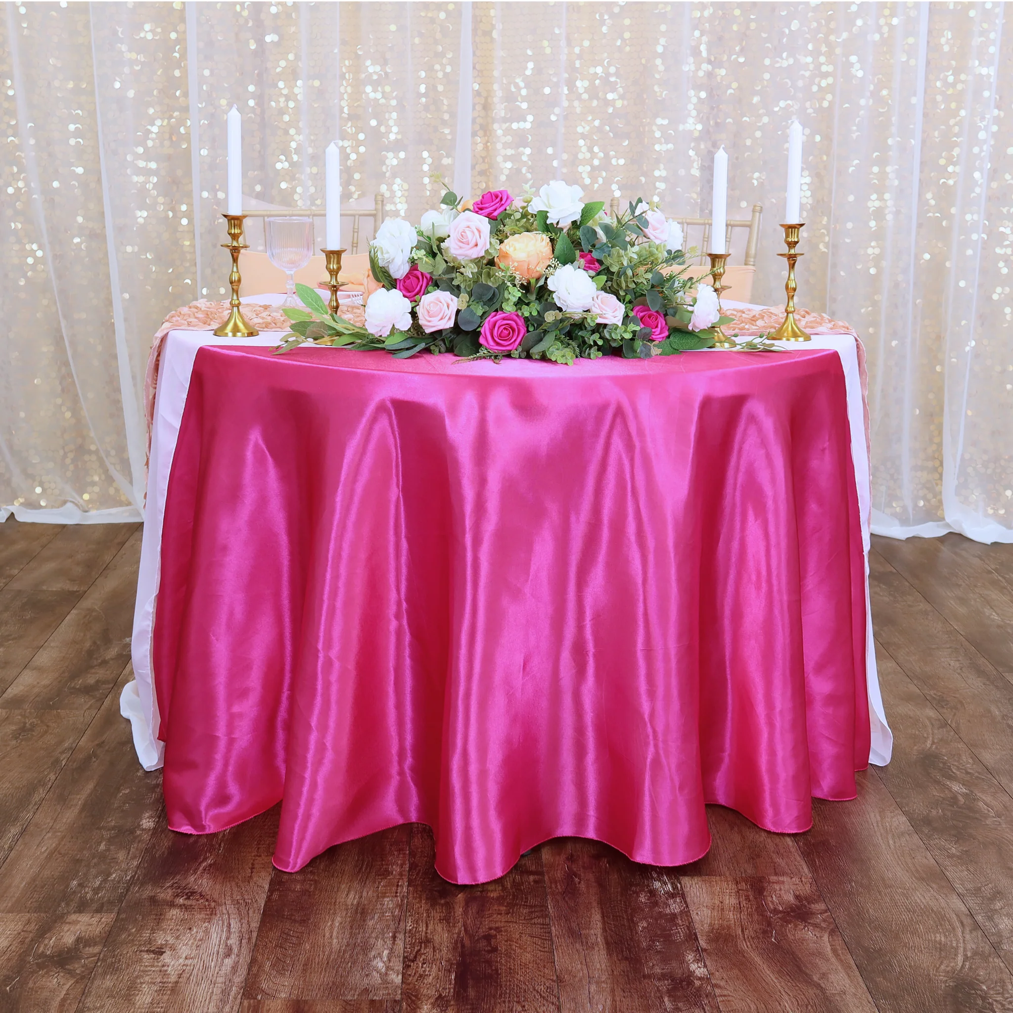 Large Payette Sequin 14ft H x 52" W Drape/Backdrop panel - Gold - Image 3