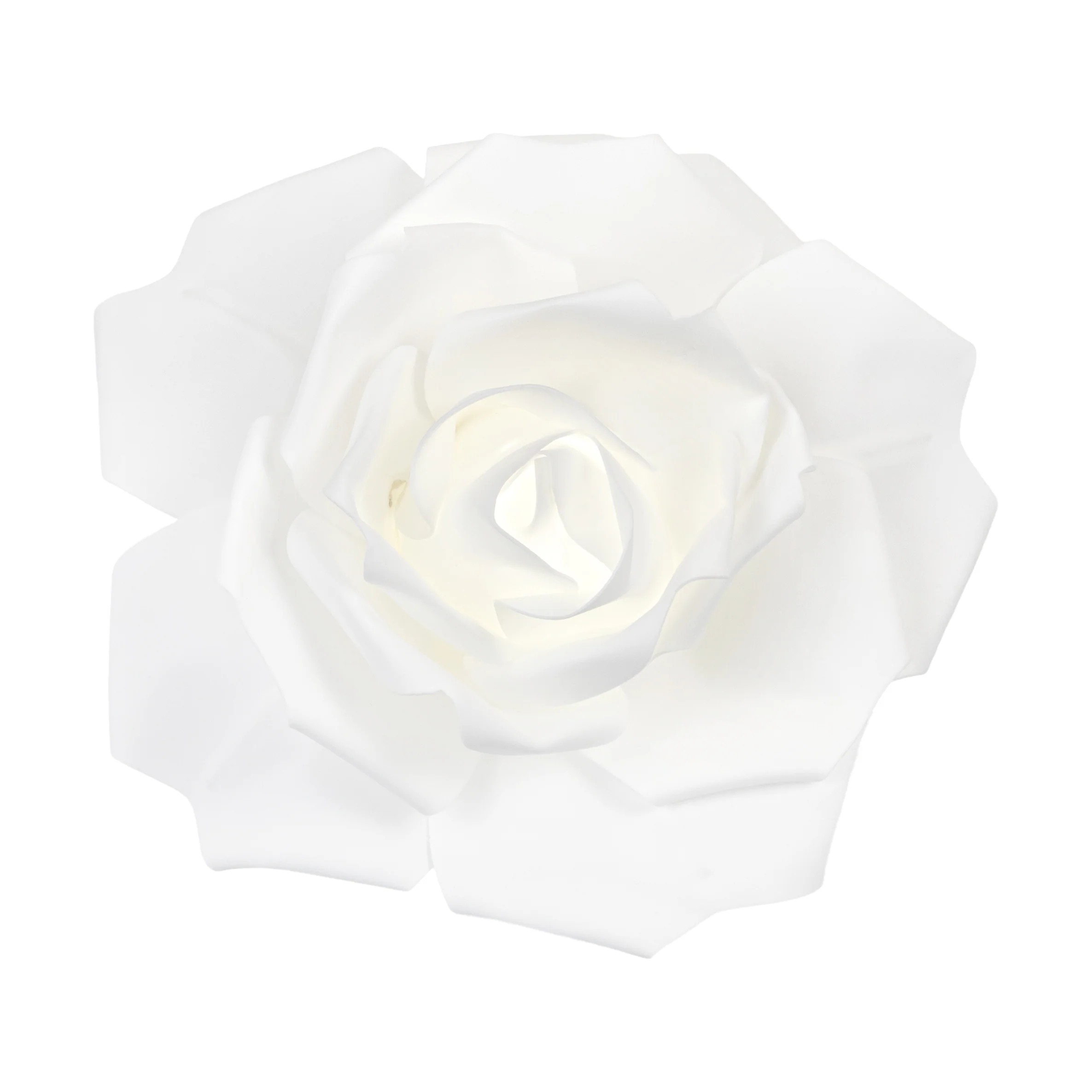 LED Lighted Large Foam Rose Wall Decor 30 cm - White