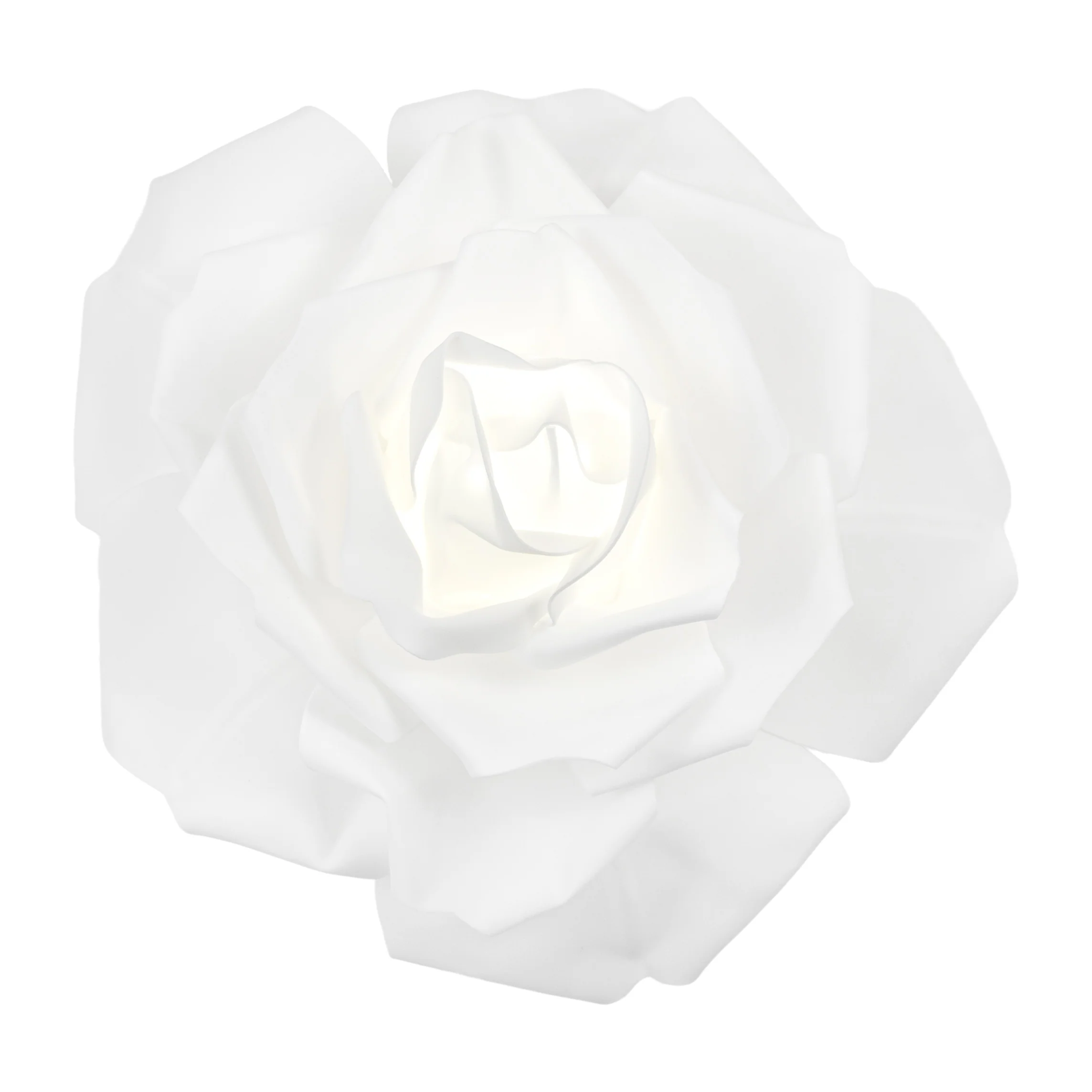 LED Lighted Large Foam Rose Wall Decor 40 cm - White