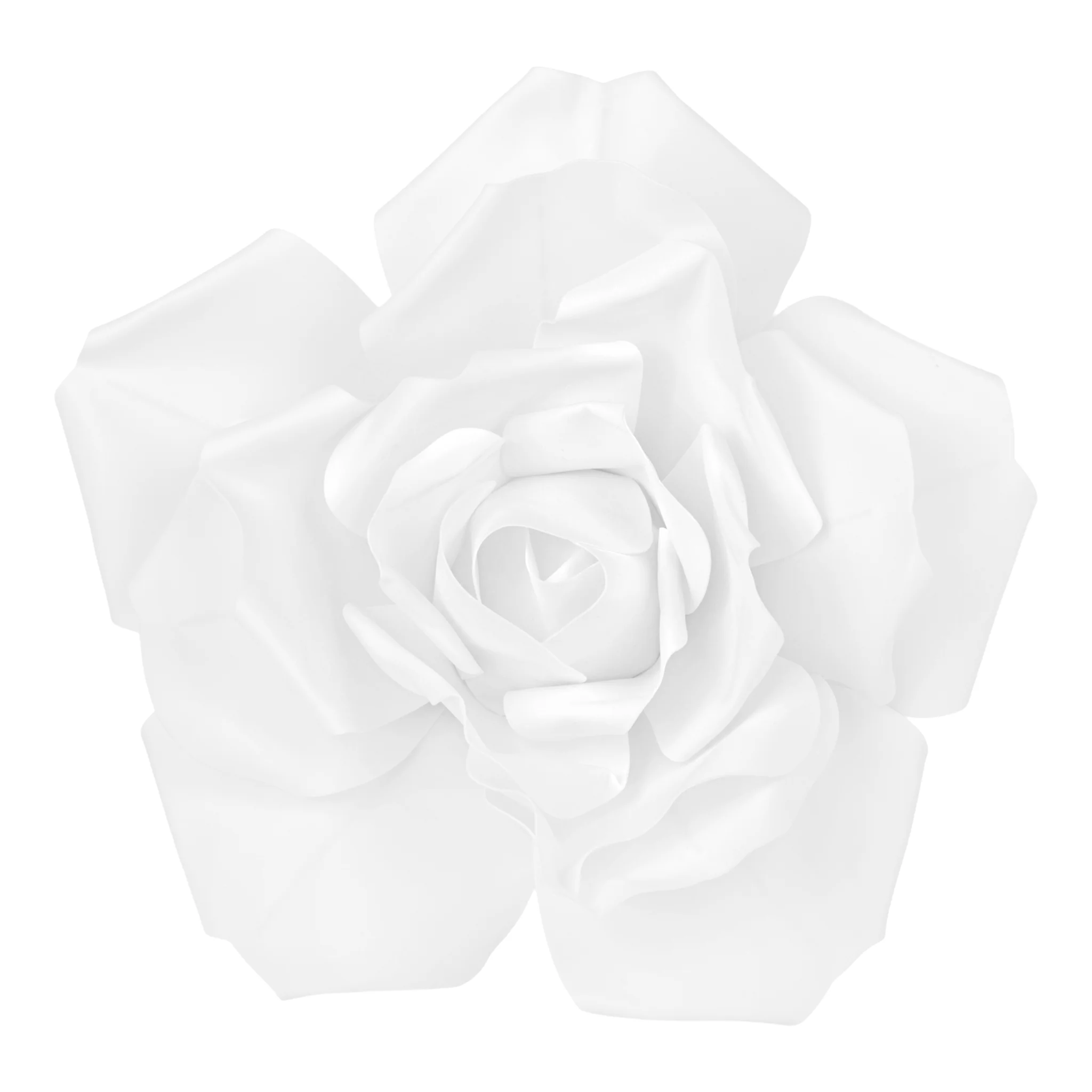 LED Lighted Large Foam Rose Wall Decor 50 cm - White - Image 3