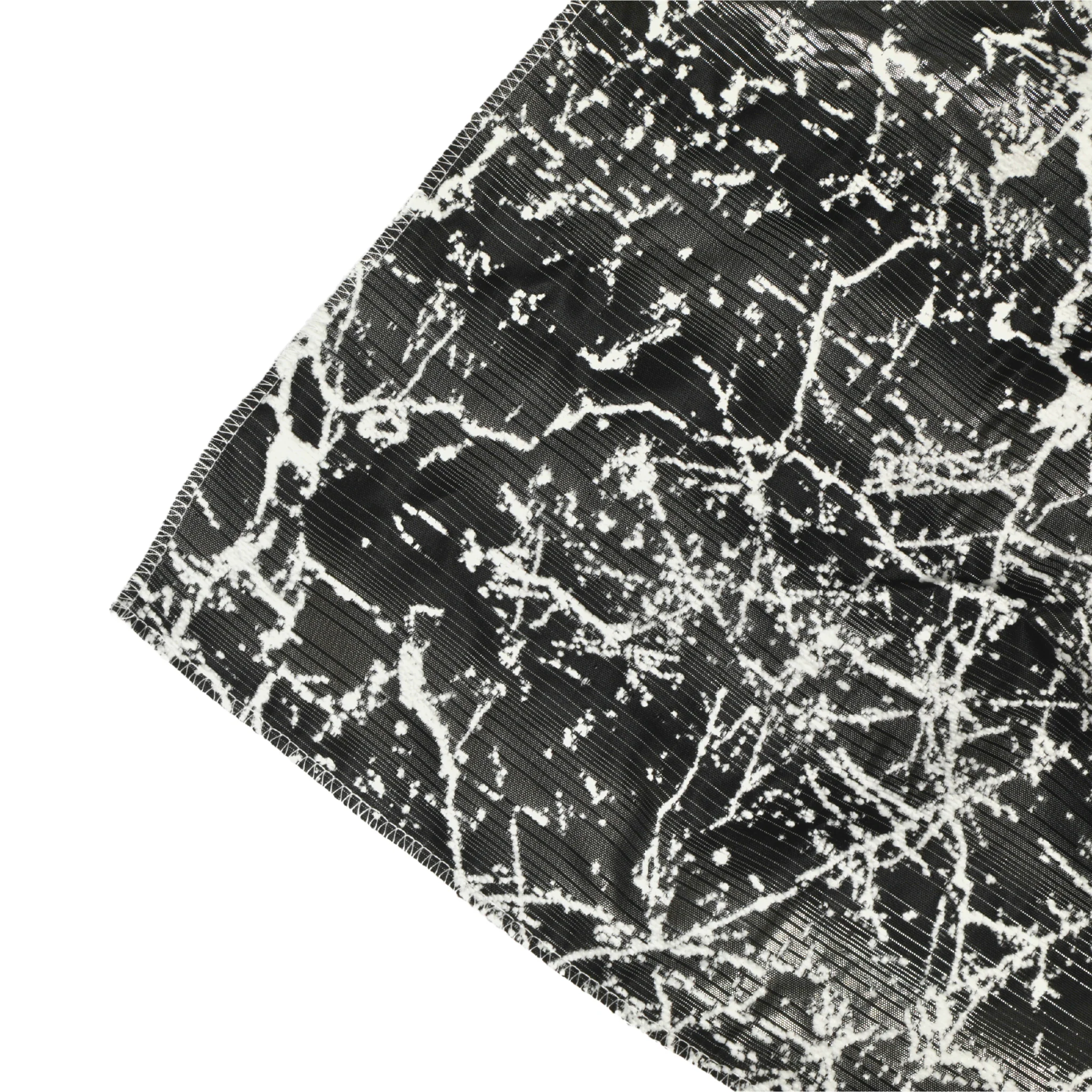 Marble Reversible Jacquard Tablecloth 90"x132" Rectangle  - Shimmer Black - Image 5