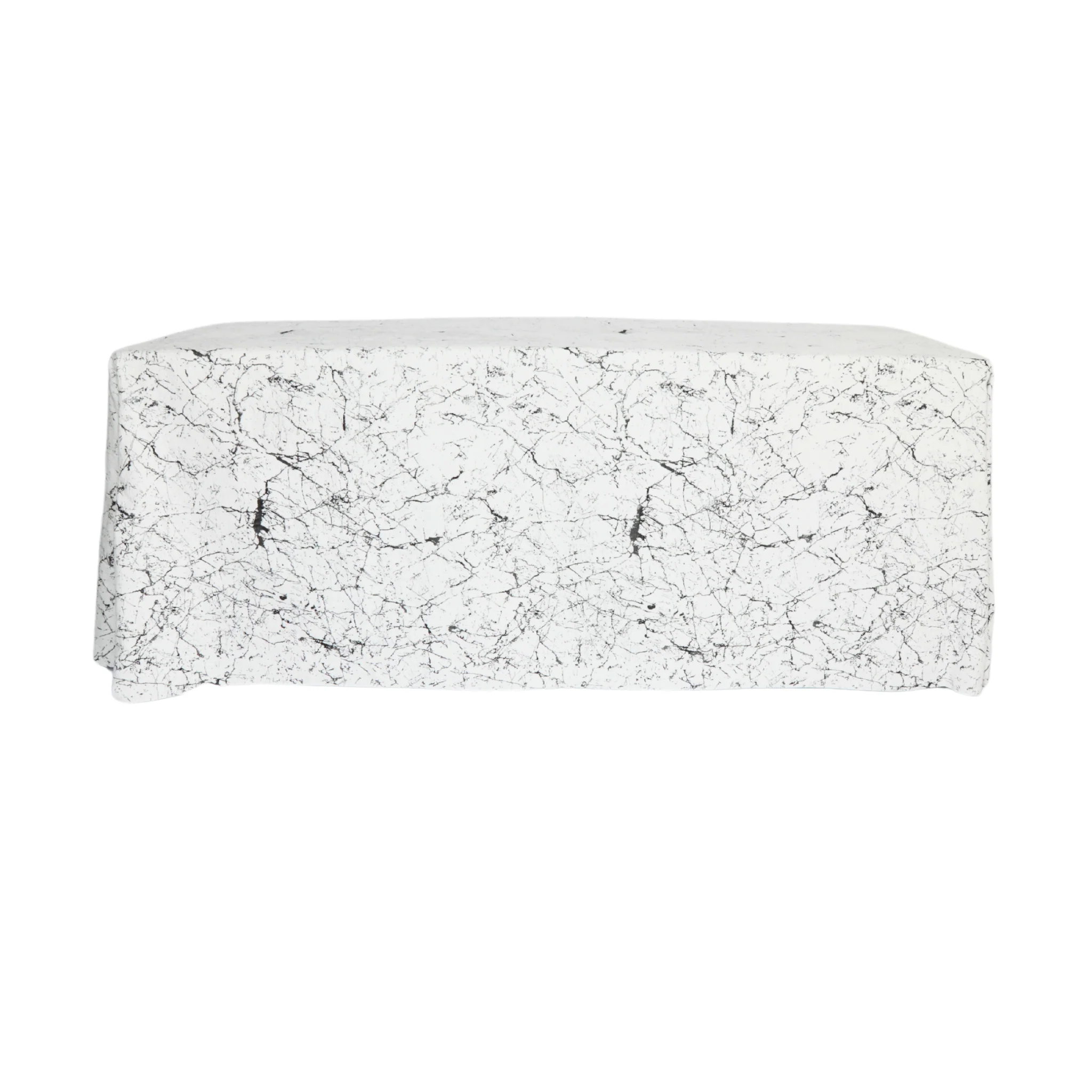 Marble Reversible Jacquard Tablecloth 90"x132" Rectangle  - Shimmer Black - Image 8