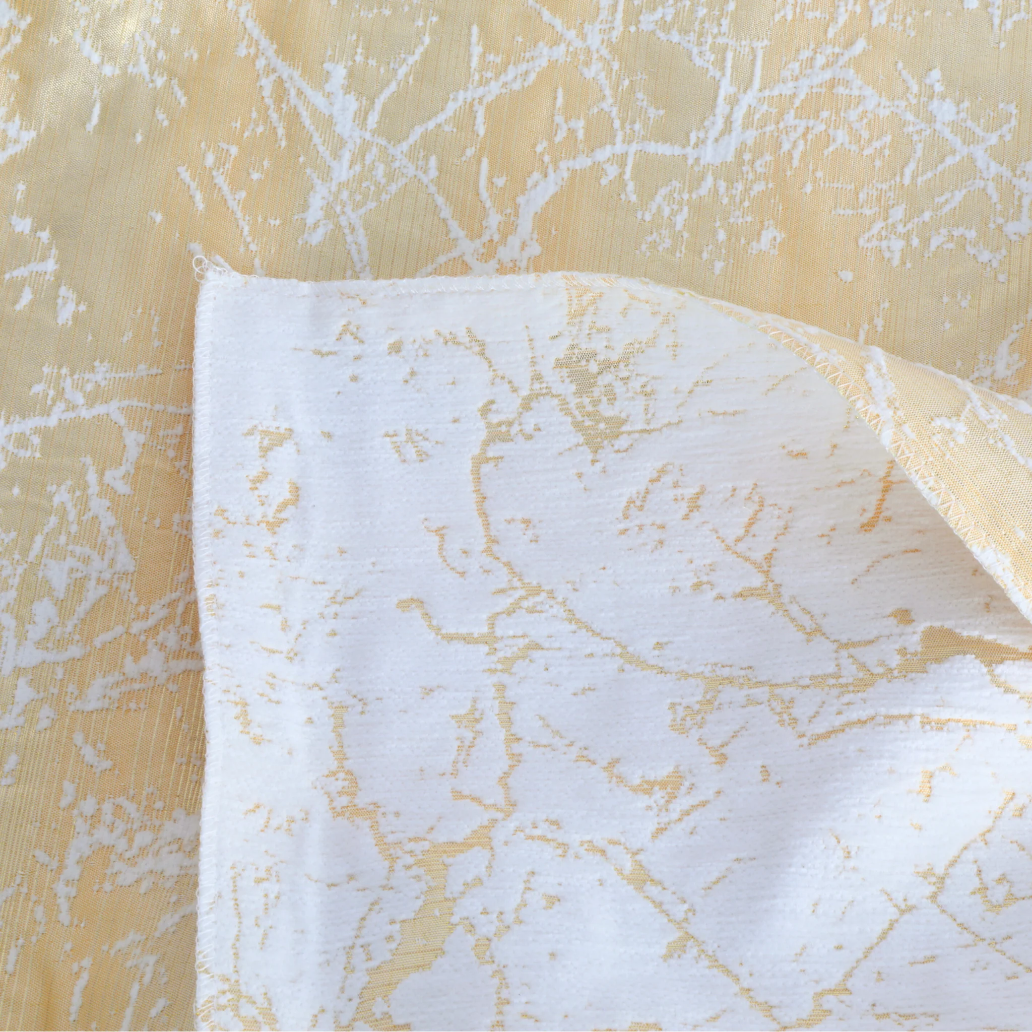 Marble Reversible Jacquard Table Runner - Gold - Image 6