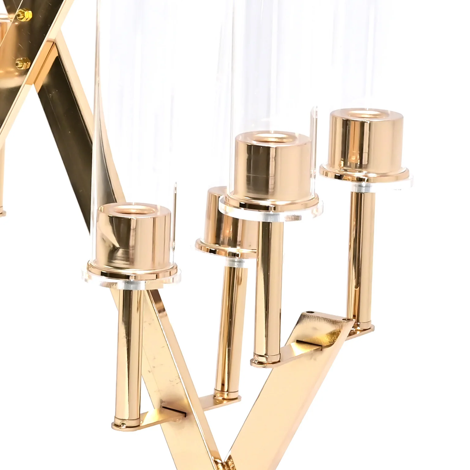 16 Branches Gold Metal Candelabra Centerpiece - Image 6