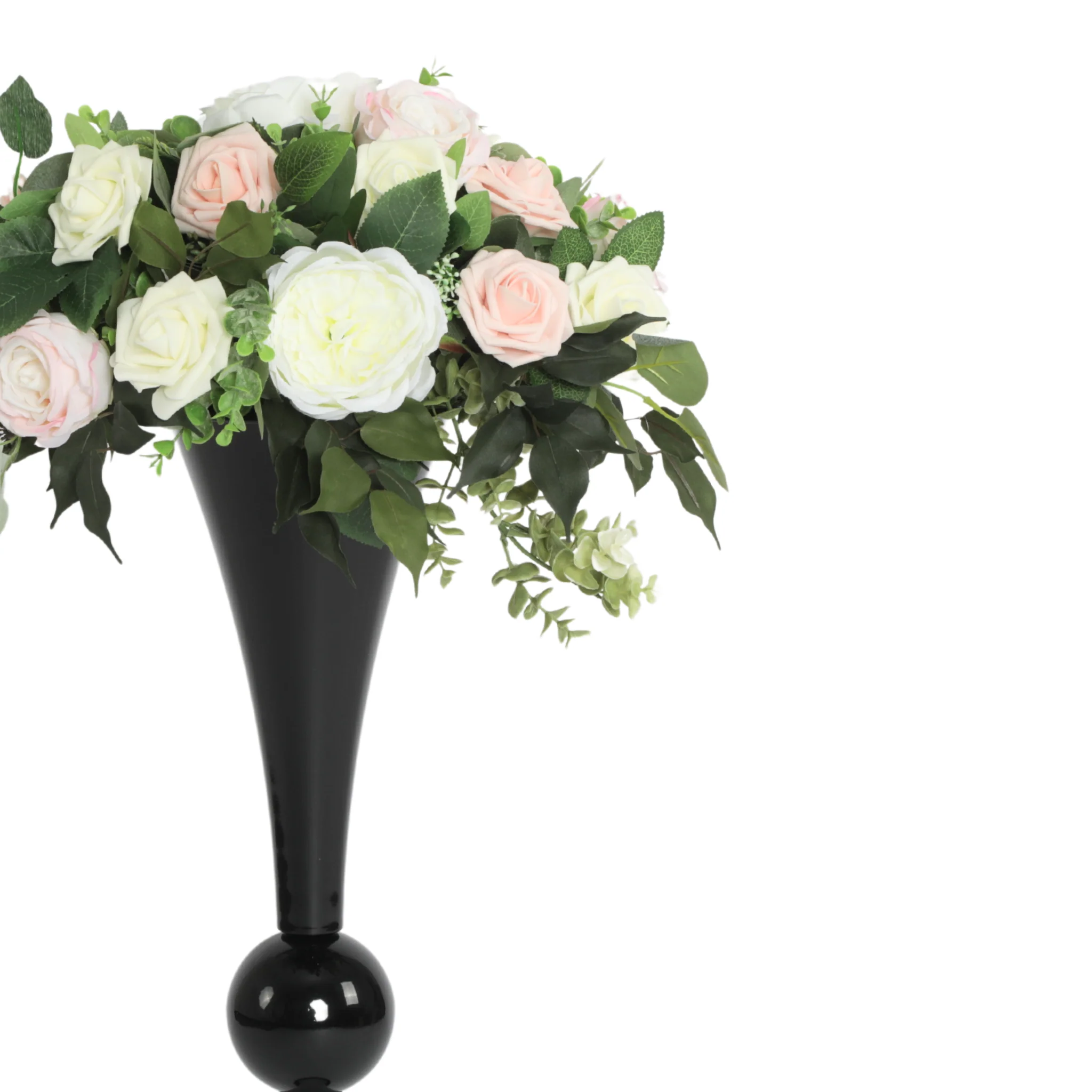 Metallic Reversible Riser Flower Centerpiece Vase 28" Tall - Black - Image 3