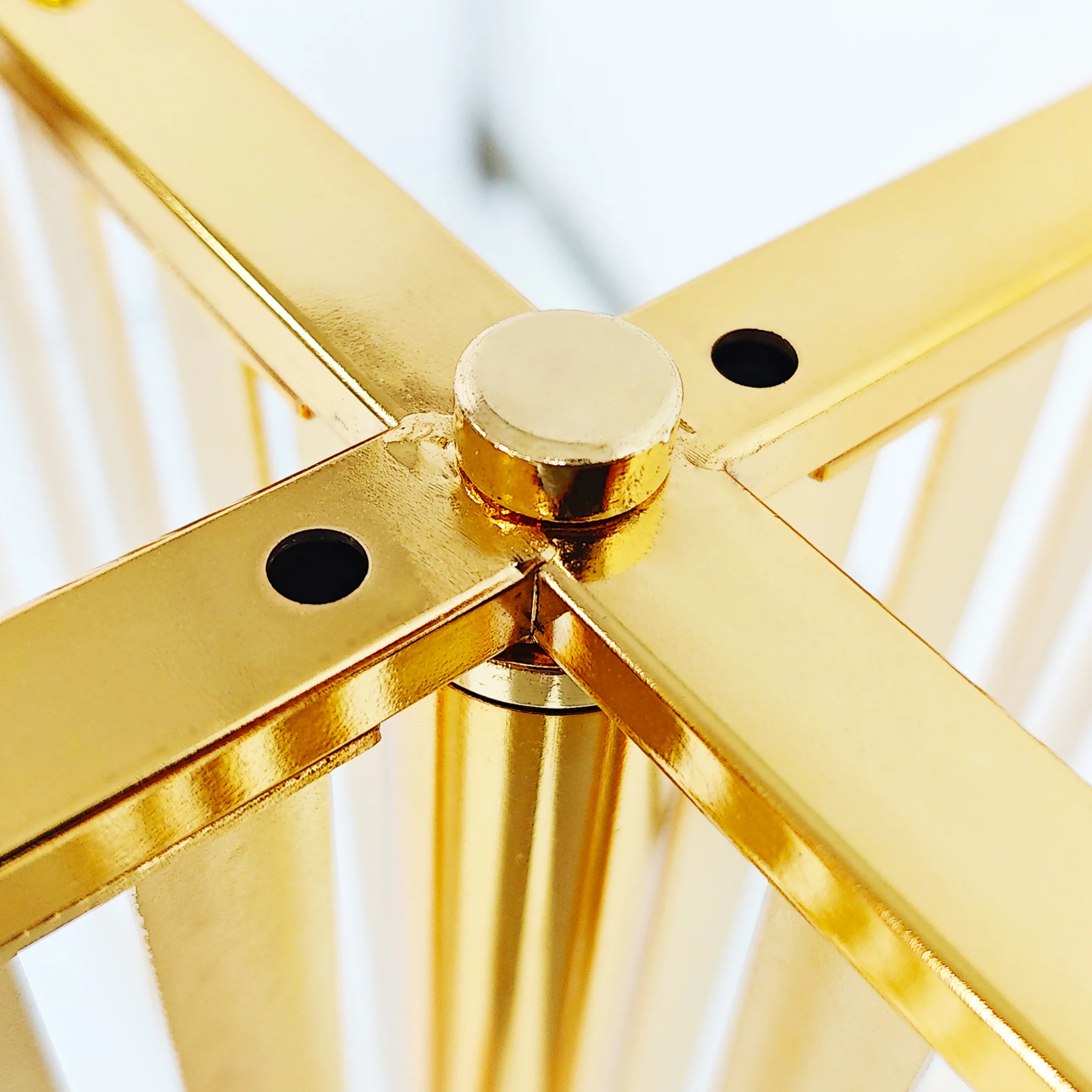 Set of 2 Modern Floral Centerpiece Riser Tabletop Stand - Gold - Image 3