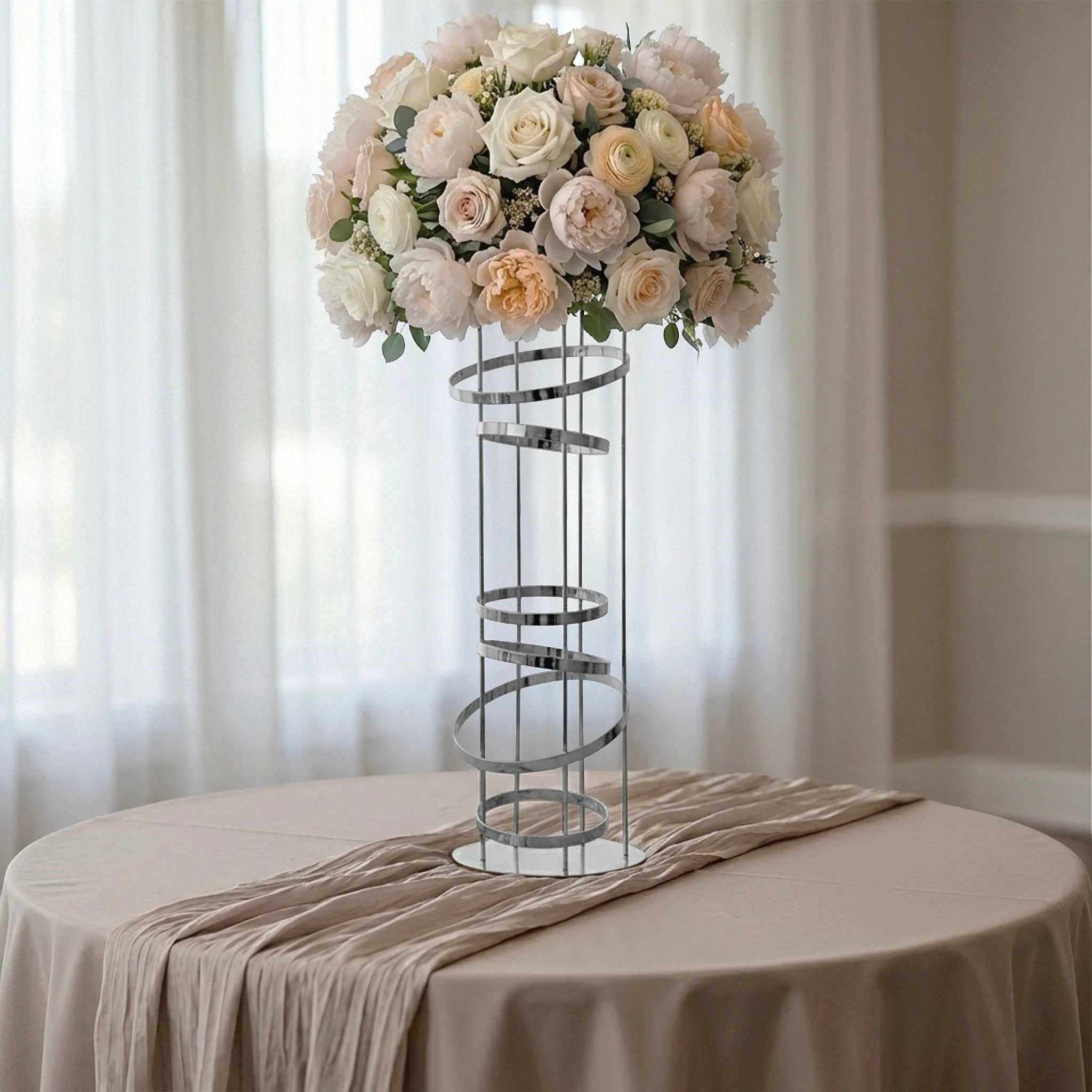 2pcs/set Modern Silver Spiral Table Centerpiece - Image 7