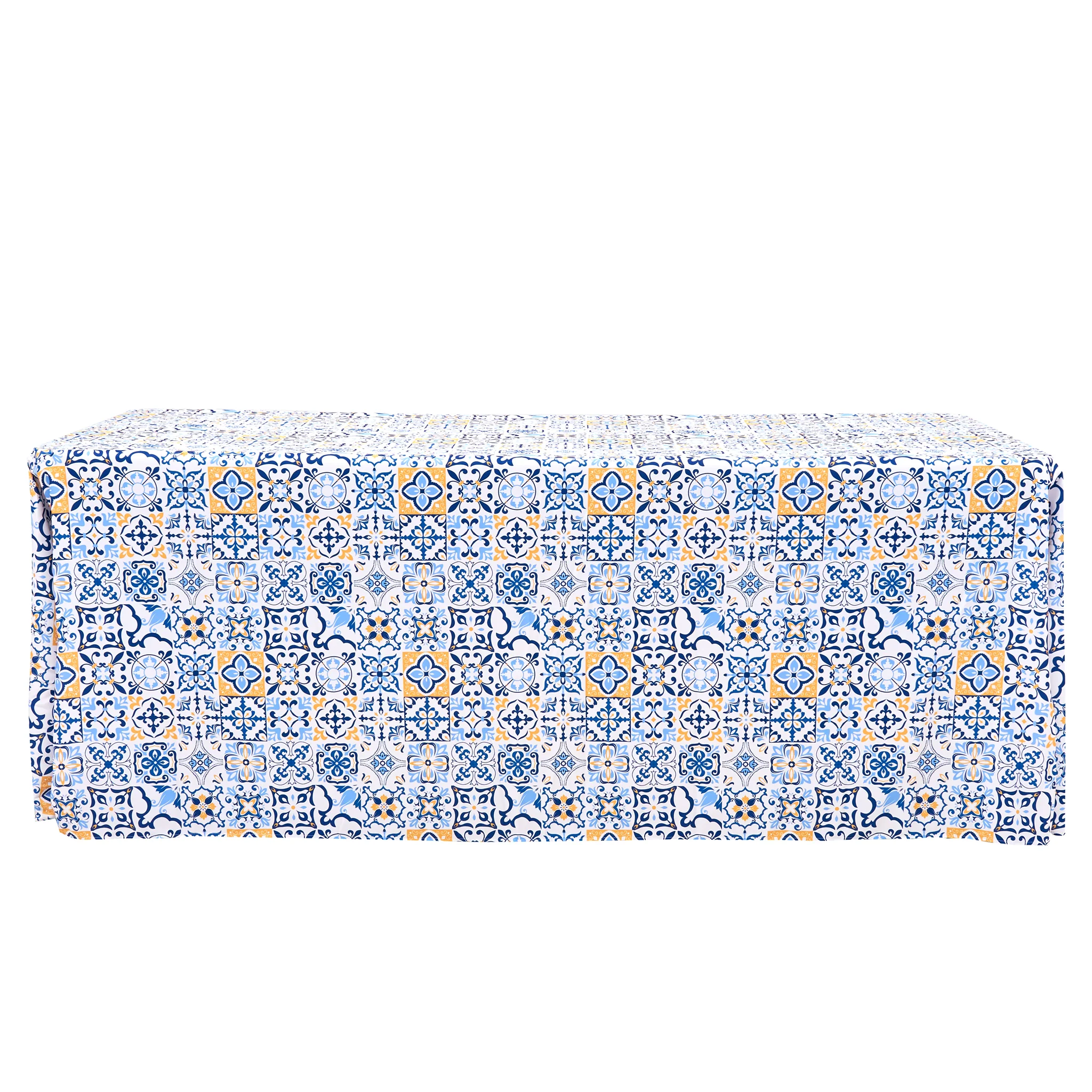 Morocco Mediterranean Rectangular 90"x132" Tablecloth - Image 3