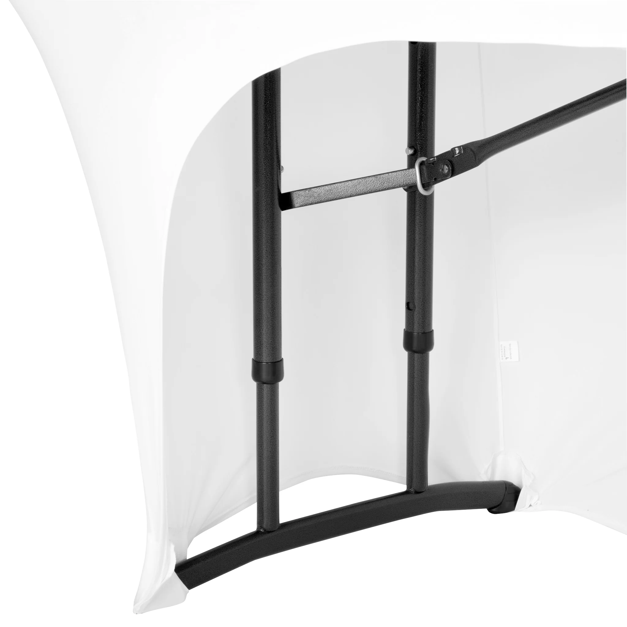 Open Back Stretch Spandex Table Cover 8 FT Rectangular - White - Image 2