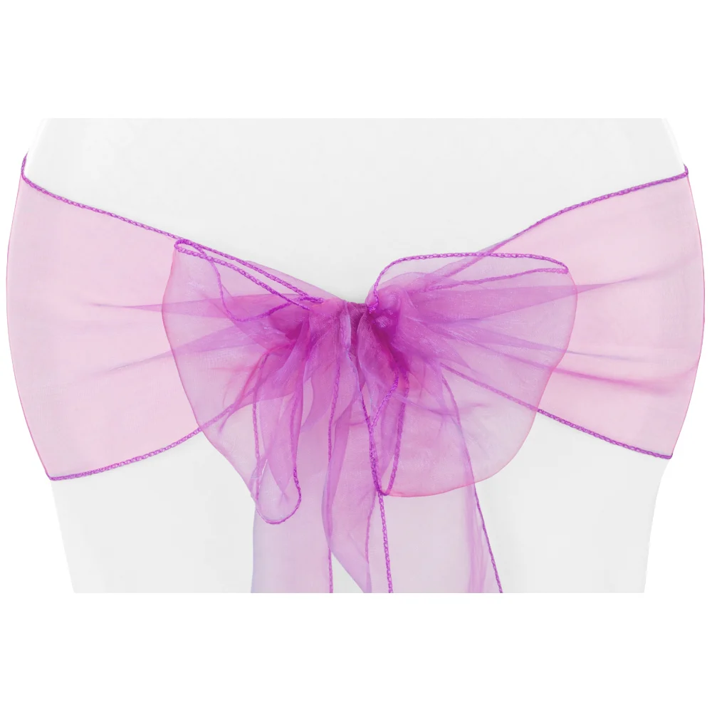Organza Chair Sash - Magenta