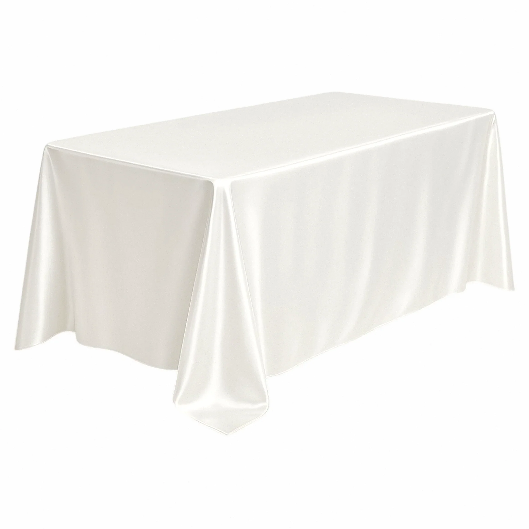 Premium Satin (Wrinkle-Resistant) King 108"x156" Rectangular Tablecloth - Ivory