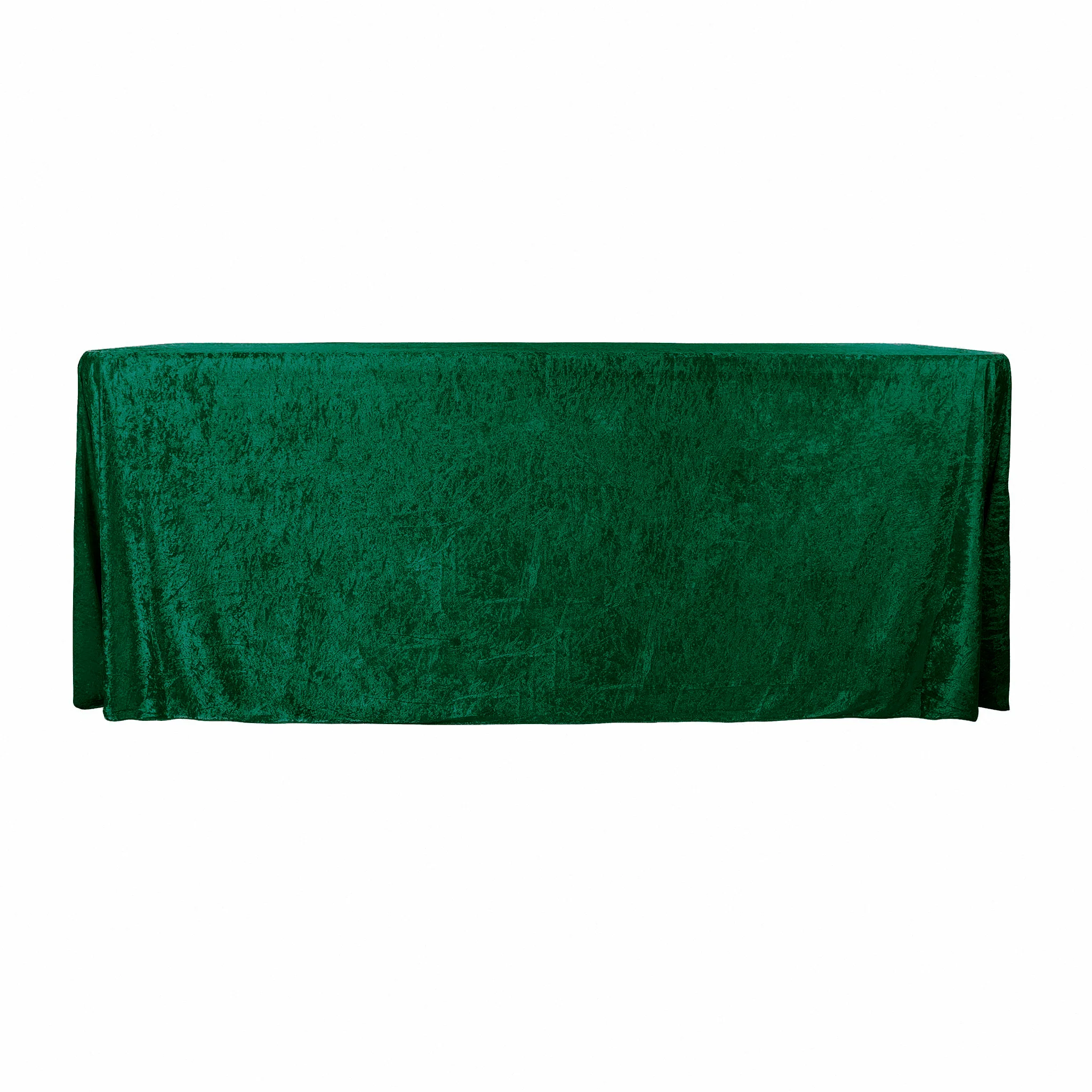 Velvet King 108"x156" Rectangular Tablecloth - Emerald Green