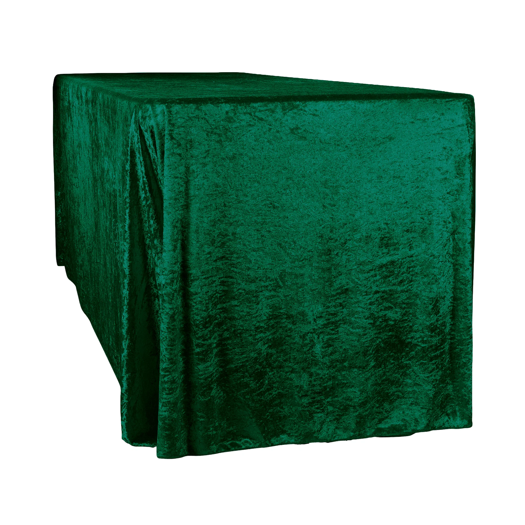 Velvet King 108"x156" Rectangular Tablecloth - Emerald Green - Image 5