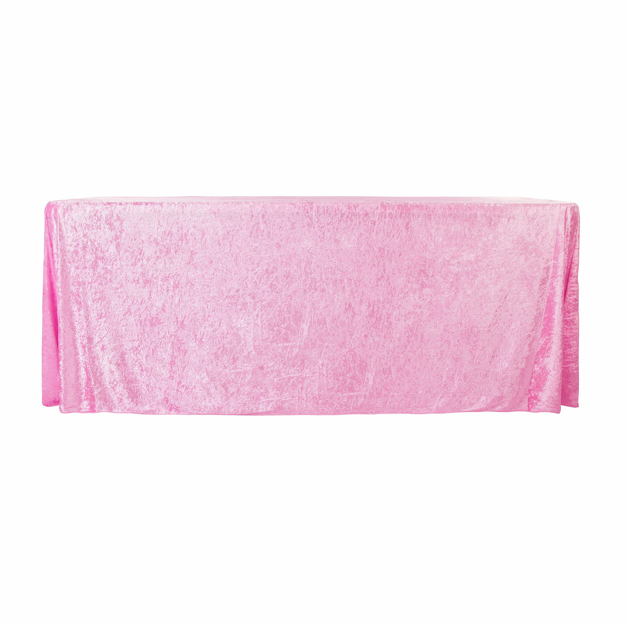 Velvet King 108"x156" Rectangular Tablecloth - Pink