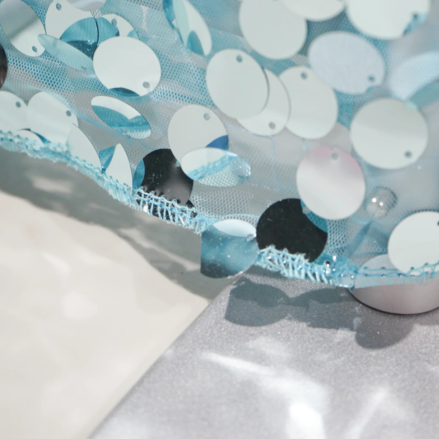 Payette Sequin Open Center Arch Cover - Baby Blue - Image 3