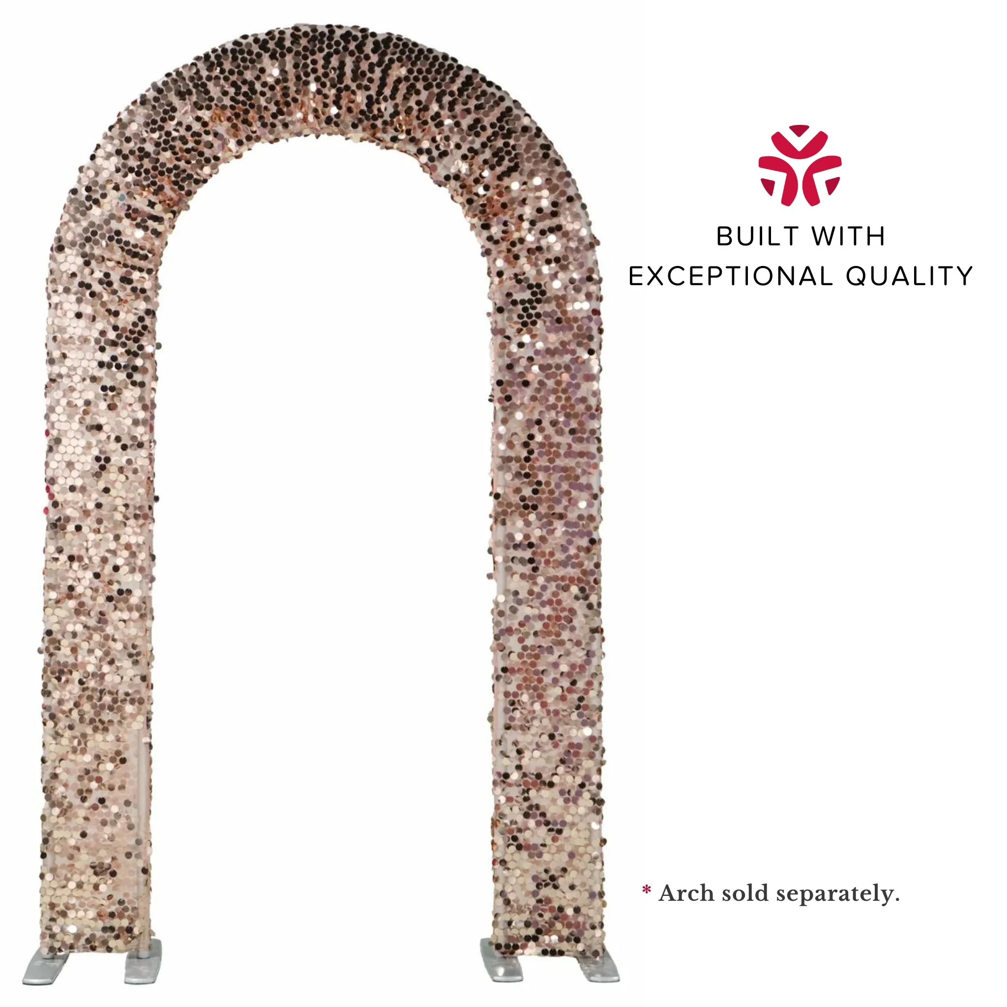 Payette Sequin Open Center Arch Cover - Blush/Rose Gold - Image 5