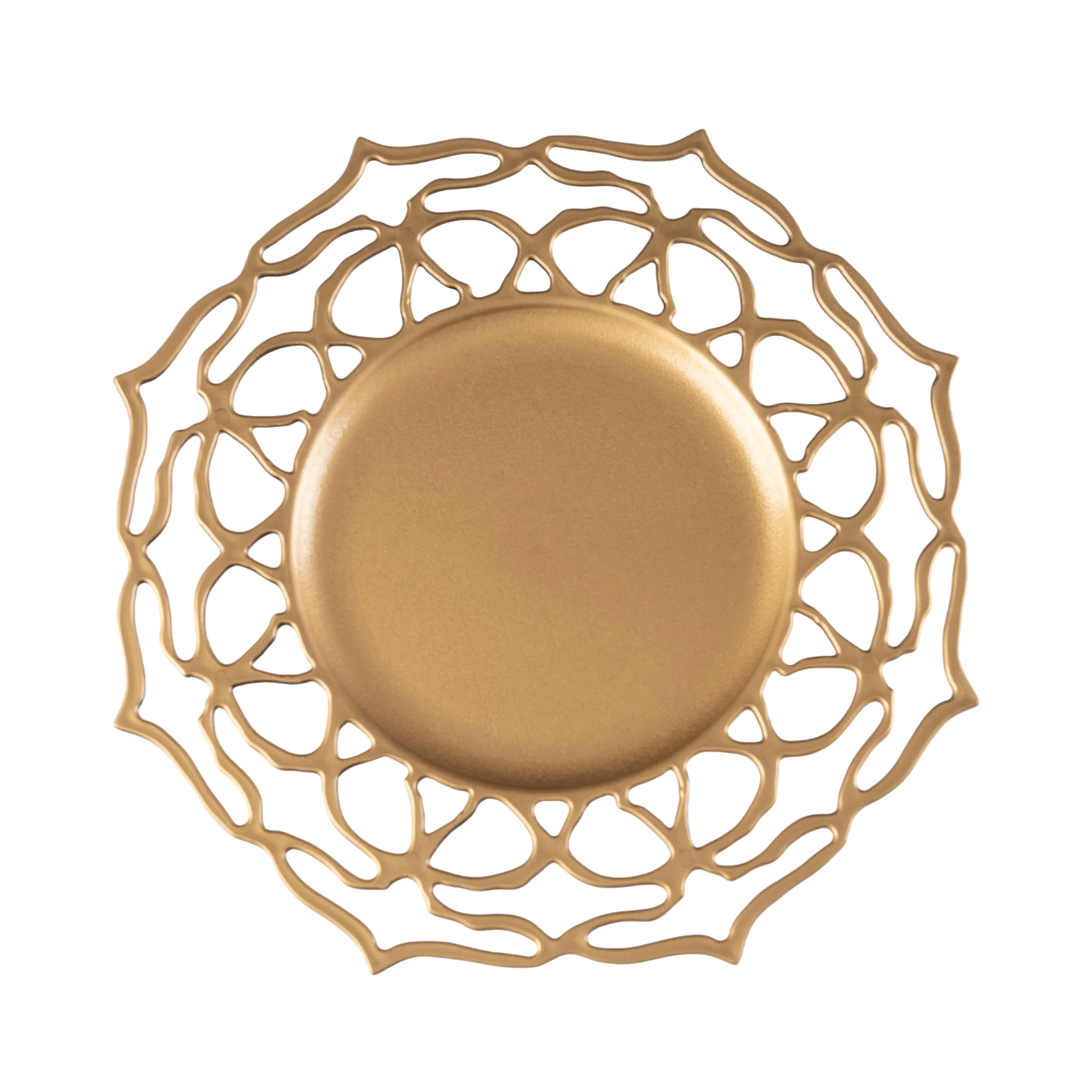 Petal Edge Acrylic Charger Plate - Gold - Image 2