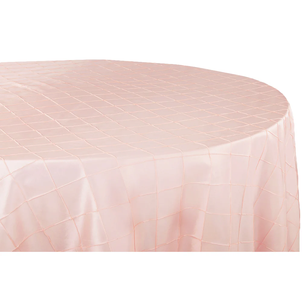 Pintuck 120" Round Tablecloth - Blush/Rose Gold - Image 2