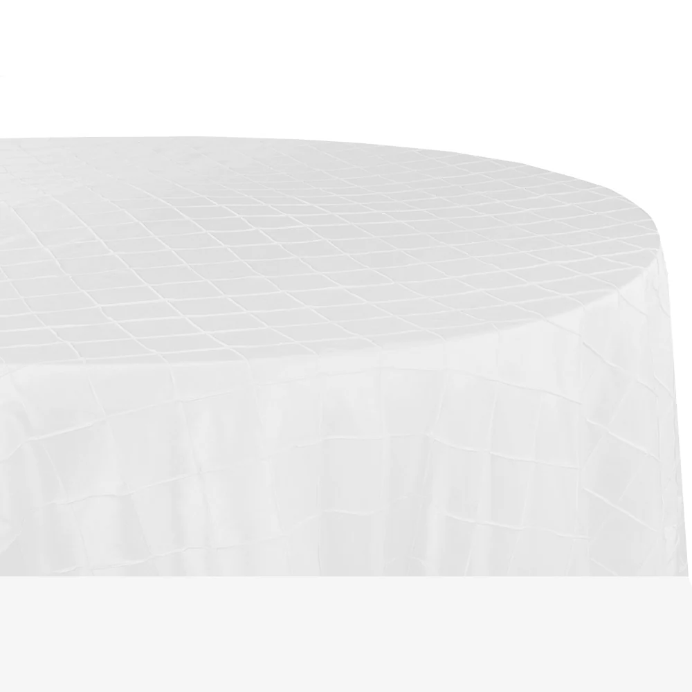 Pintuck 120" Round Tablecloth - White - Image 3