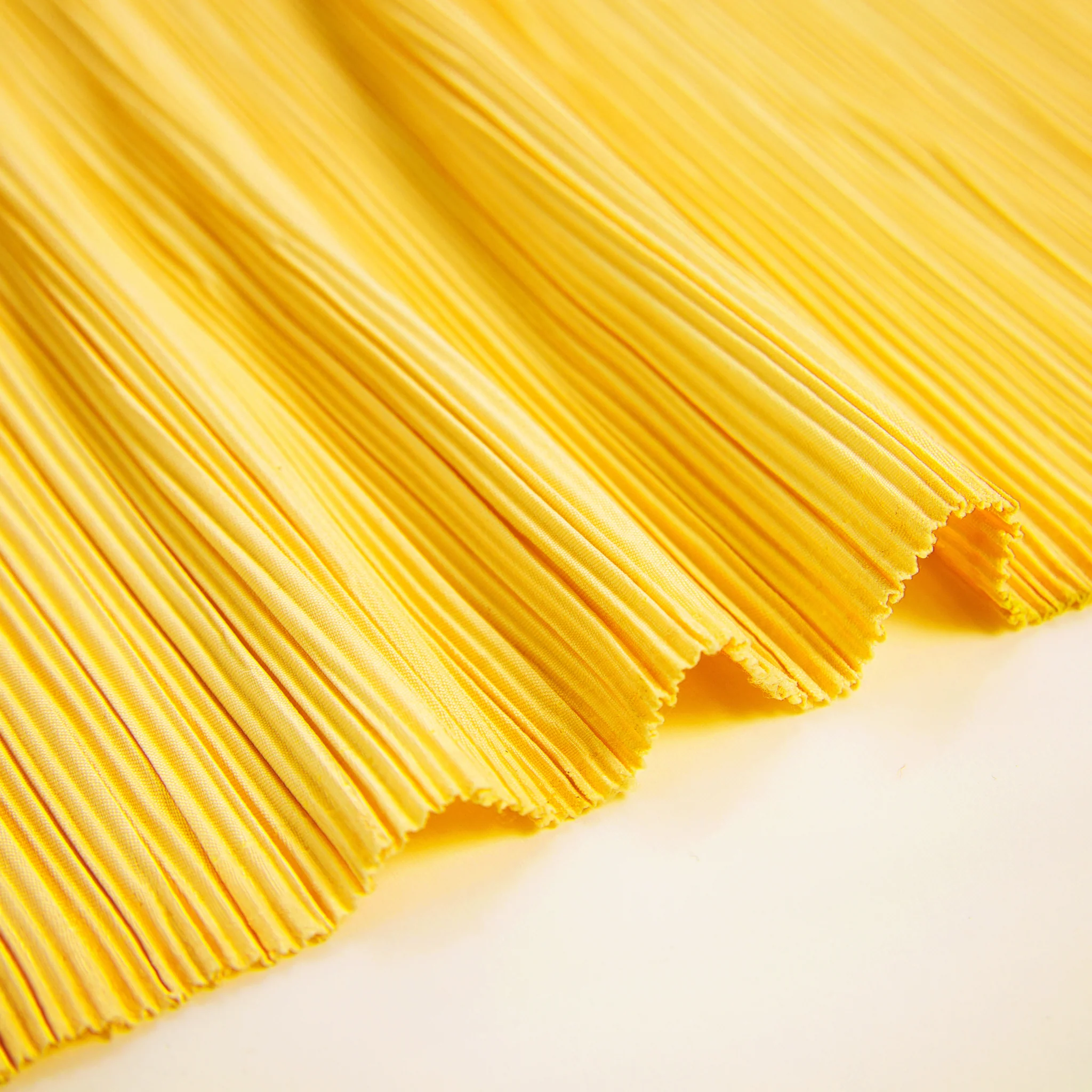 Pleated Crinkle DIY Textured Fabric 10 yards - Yellow - Image 6