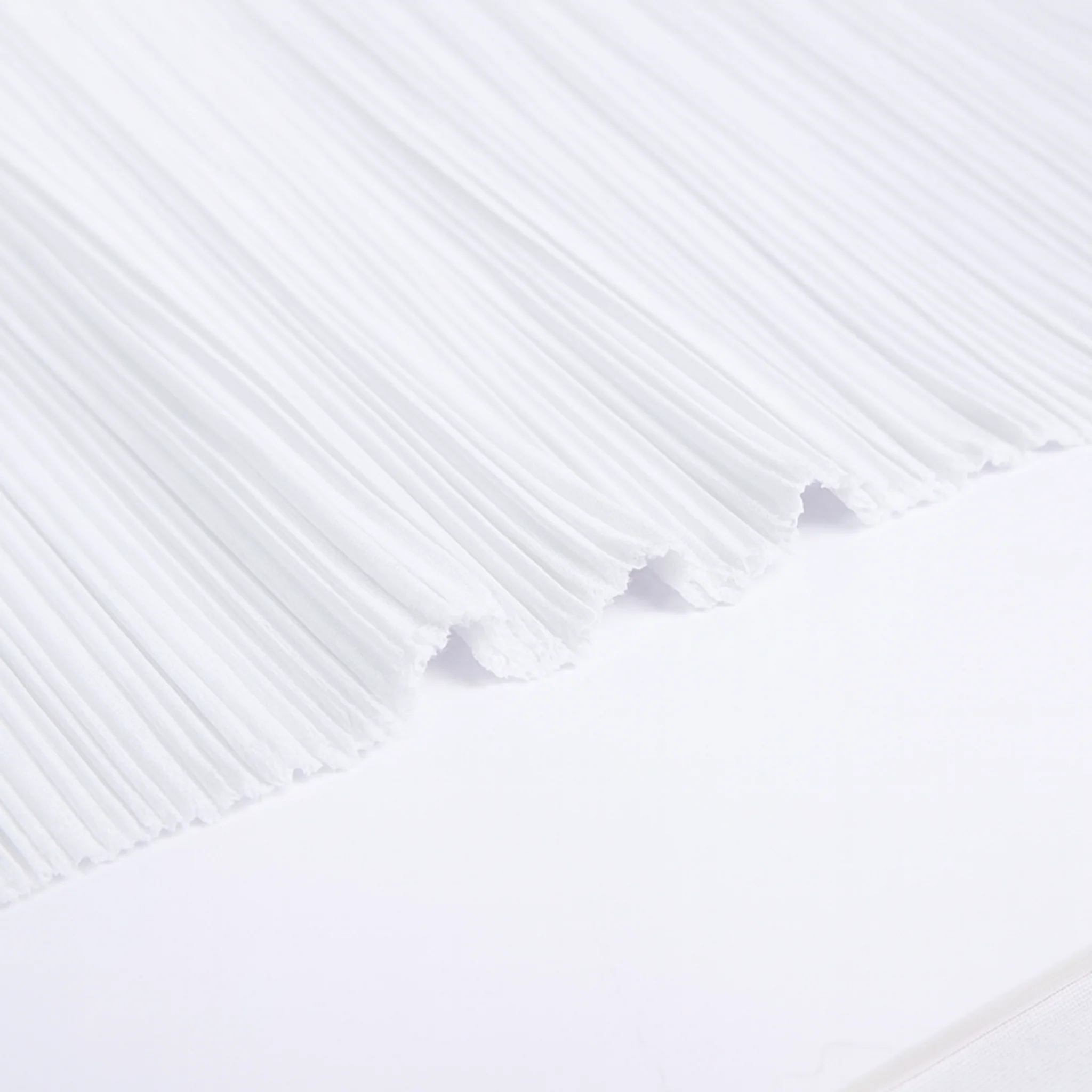 Pleated Crinkle DIY Textured Fabric 10 yards - White - Image 4