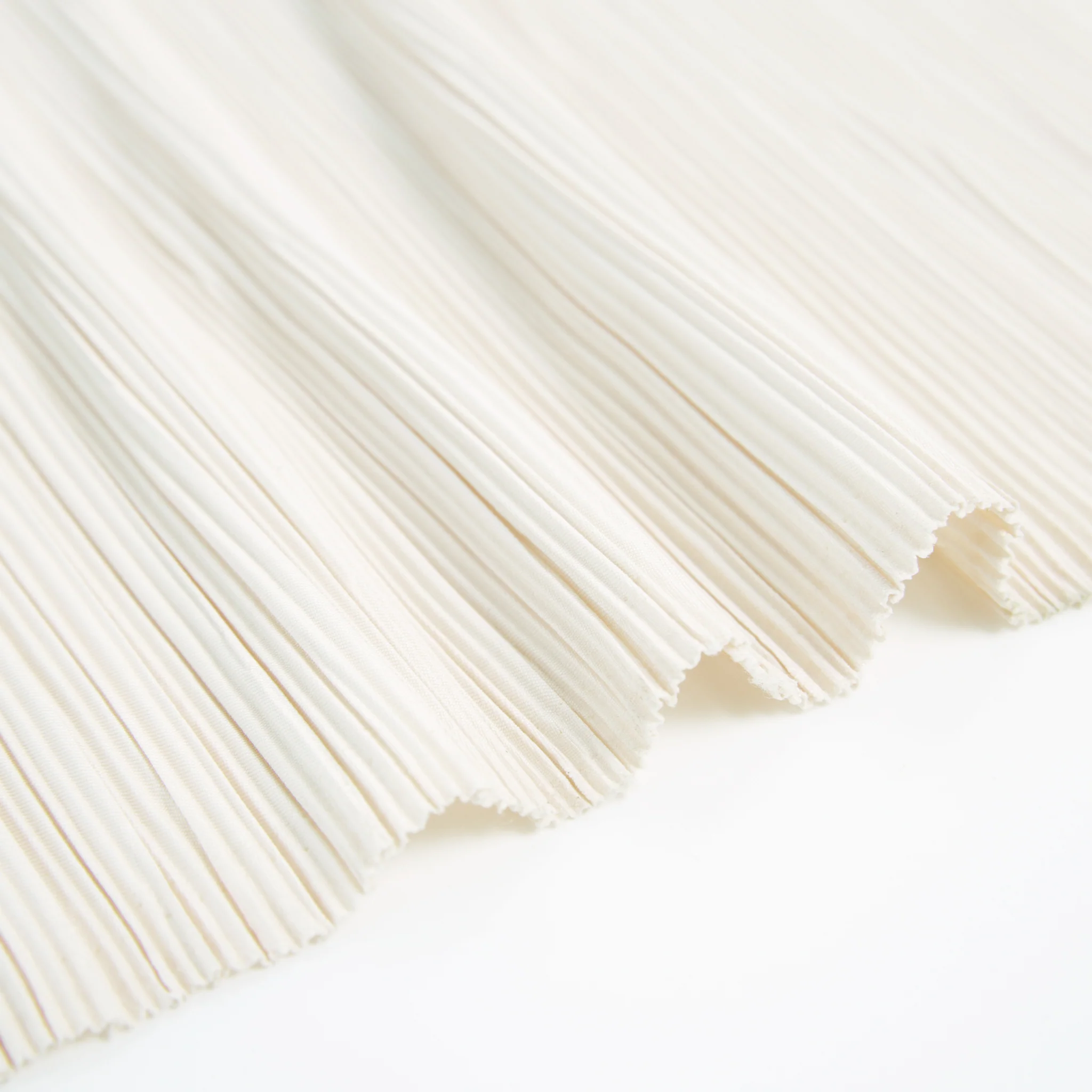 Pleated Crinkle DIY Textured Fabric 5 yards - Ivory - Image 4