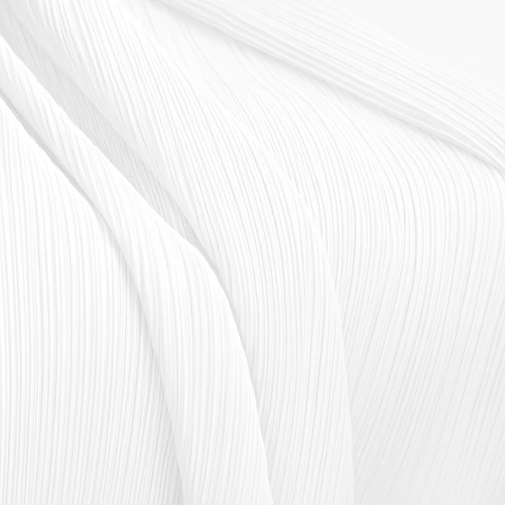 Pleated Crinkle DIY Textured Fabric 5 yards - White - Image 3