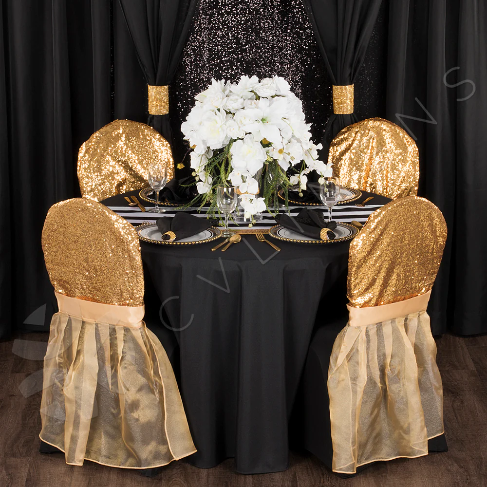 Poly Premier Fire Retardant (FR) 10ft H x 60" W drape/backdrop - Black - Image 3