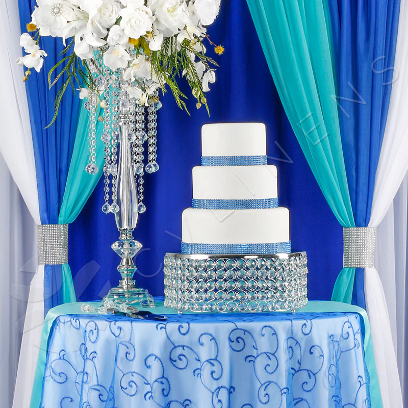 Poly Premier Fire Retardant (FR) 10ft H x 60" W drape/backdrop - Royal Blue - Image 2