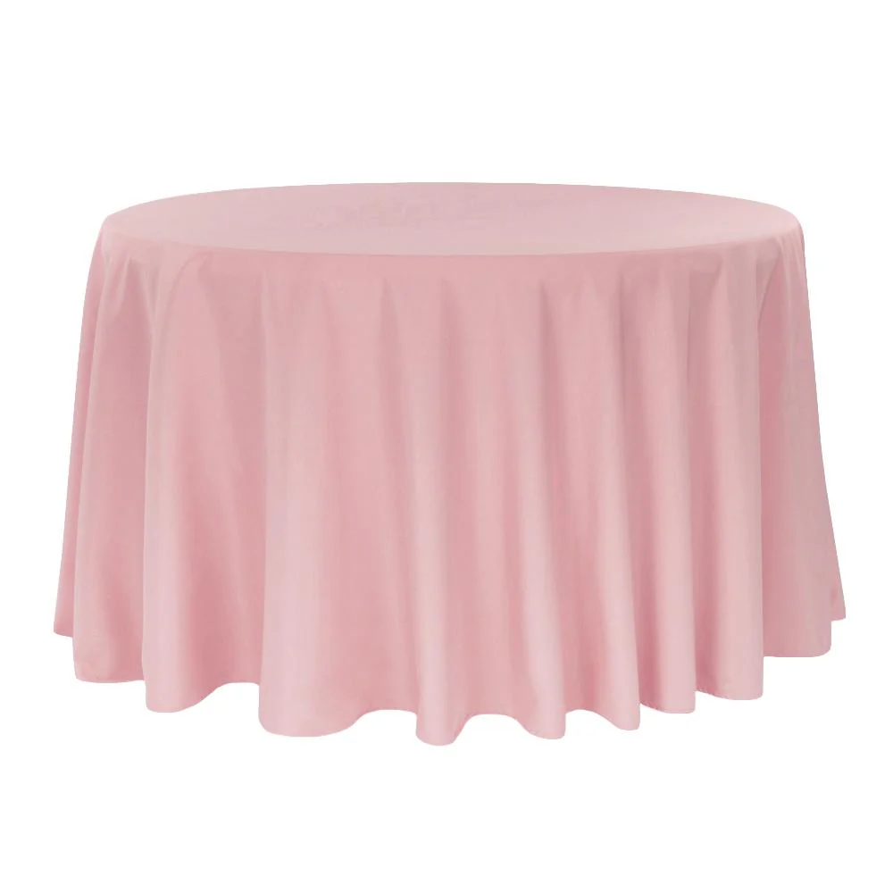 Premium Polyester 108" Round Tablecloth - Dusty Rose/Mauve