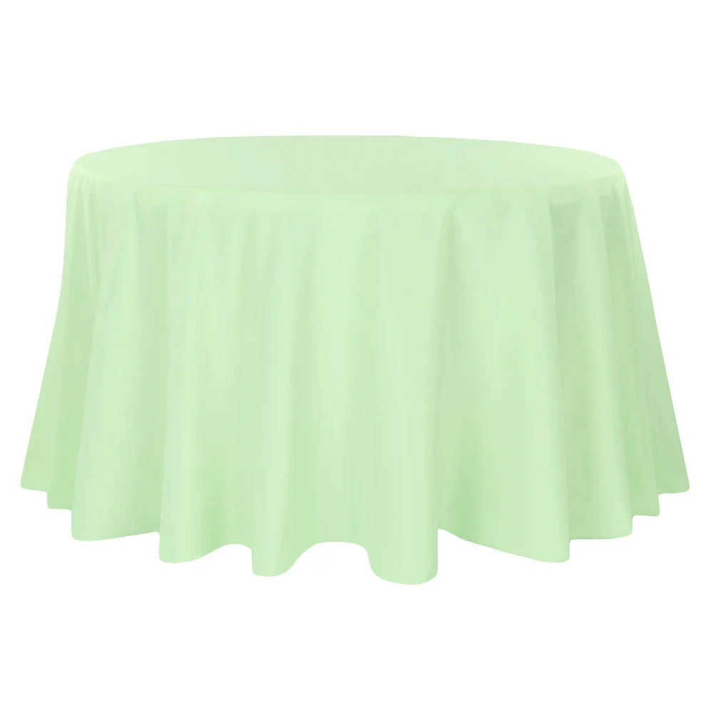 Premium Polyester 108" Round Tablecloth - Mint Green