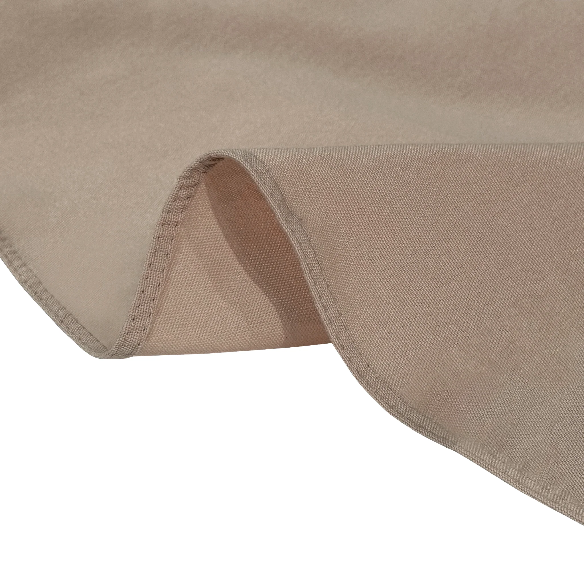 Premium Polyester 108" Round Tablecloth - Taupe - Image 4