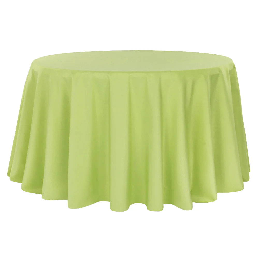 Premium Polyester 120" Round Tablecloth - Apple Green