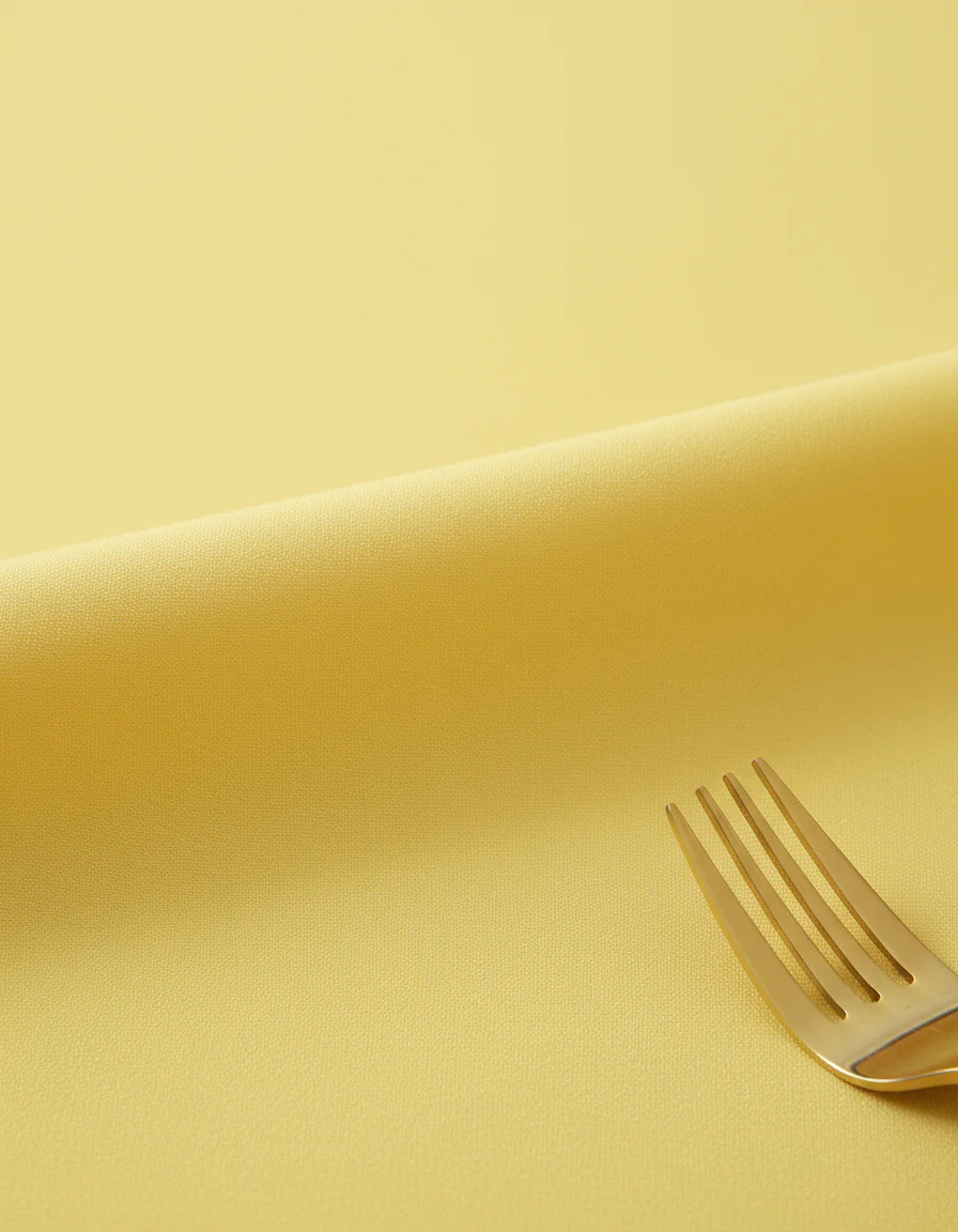 Premium Polyester 120" Round Tablecloth - Canary Yellow - Image 4