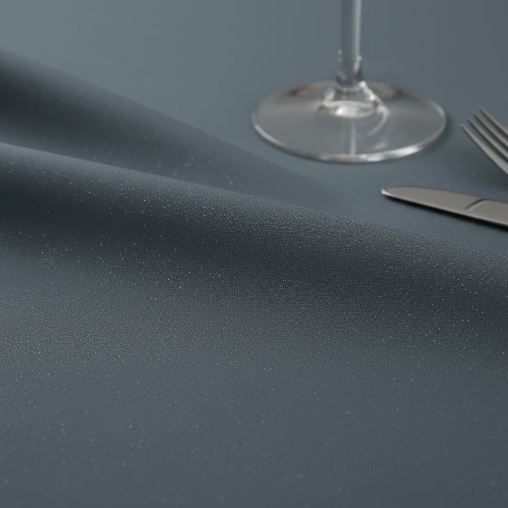 Premium Polyester 120" Round Tablecloth - Pewter - Image 4