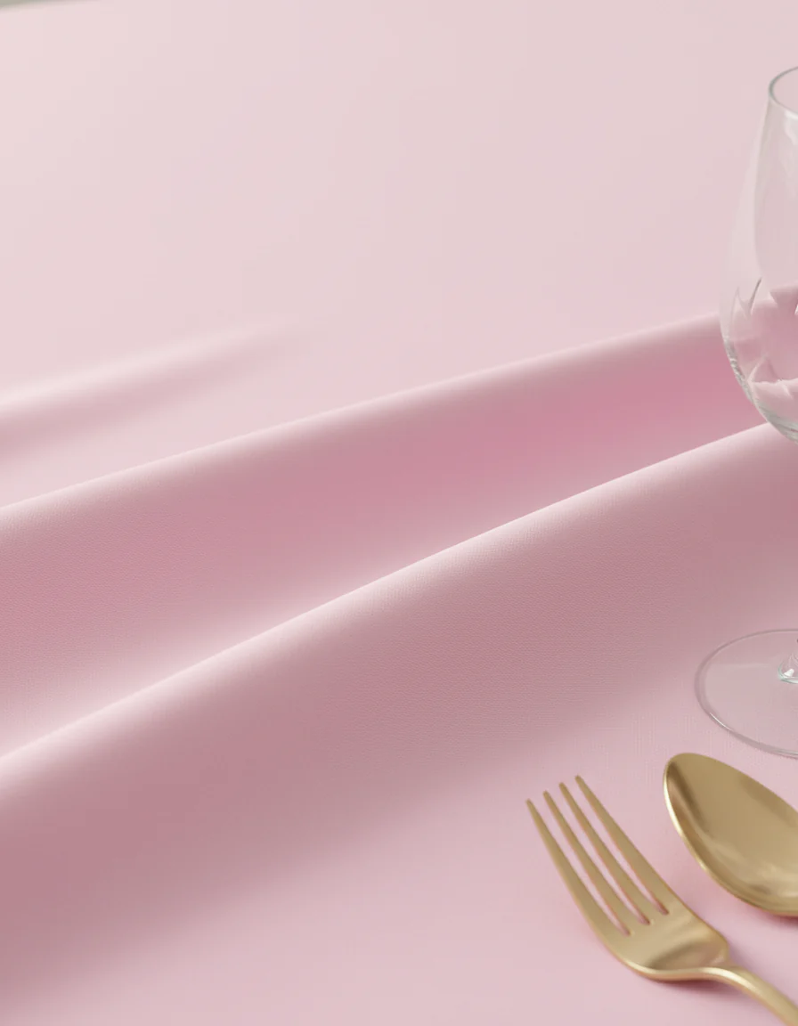 Premium Polyester 120" Round Tablecloth - Pink - Image 4