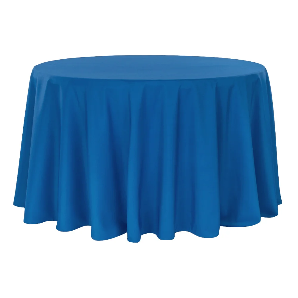 Premium Polyester 120" Round Tablecloth - Royal Blue