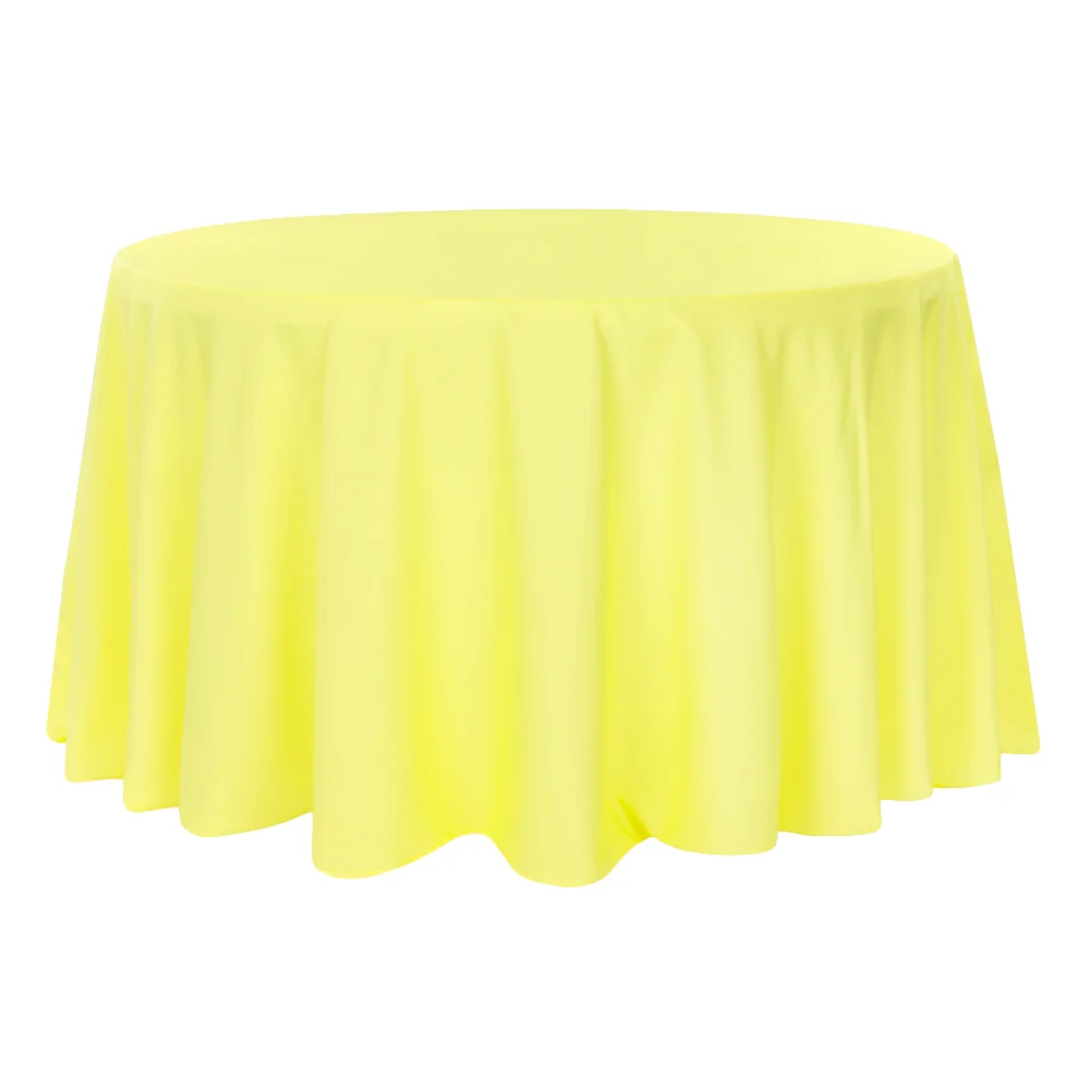 Premium Polyester 120" Round Tablecloth - Yellow