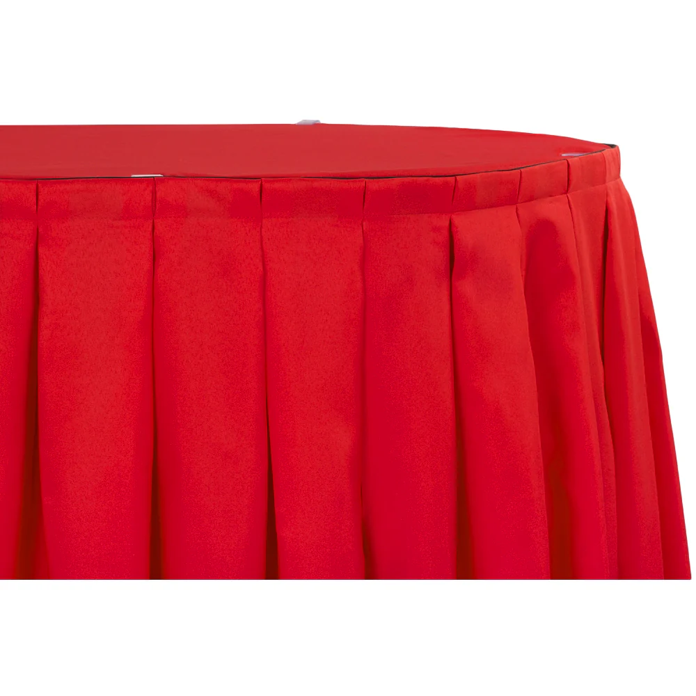 Polyester 21ft Table Skirt - Red - Image 2
