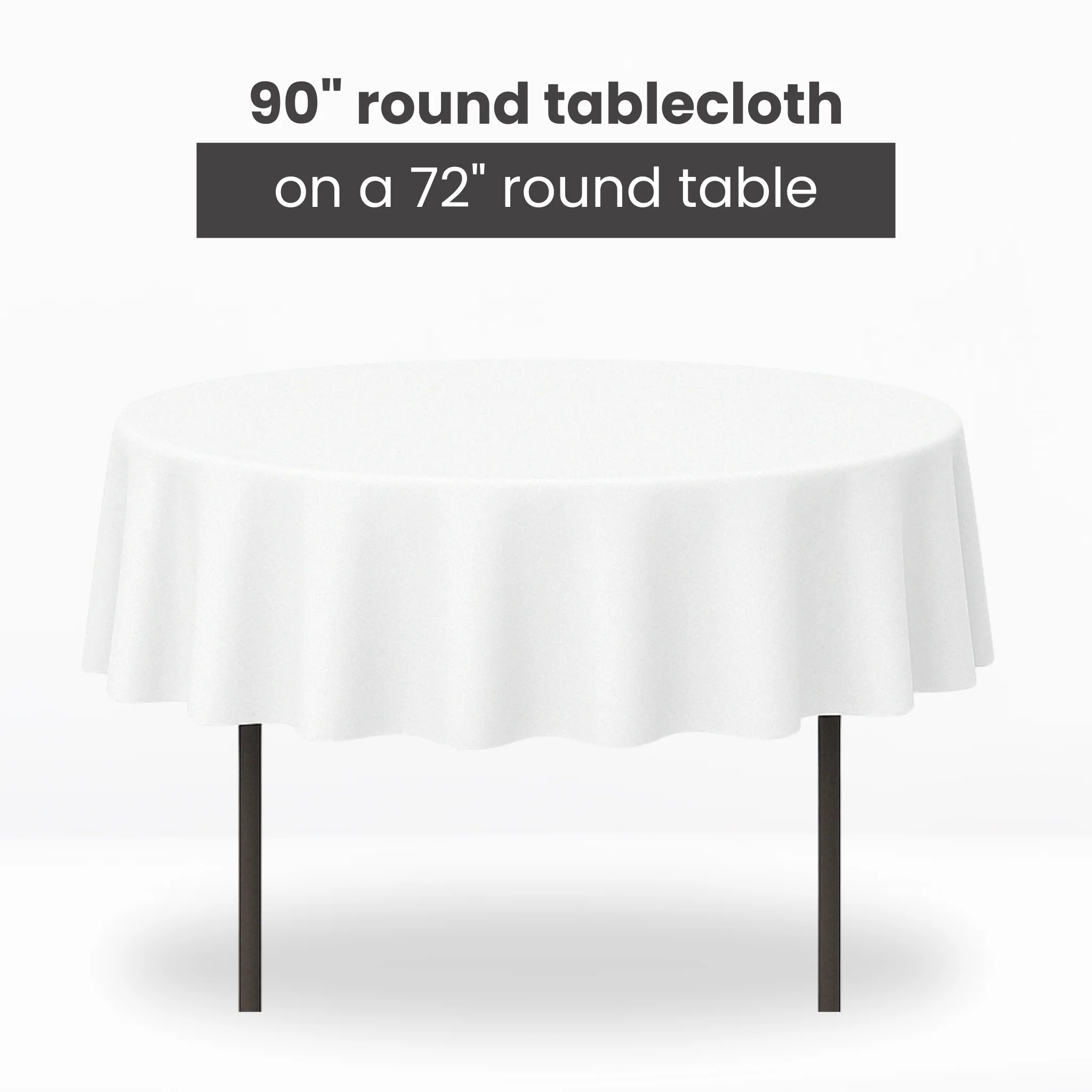 Premium Polyester 90" Round Tablecloth - Lavender - Image 4