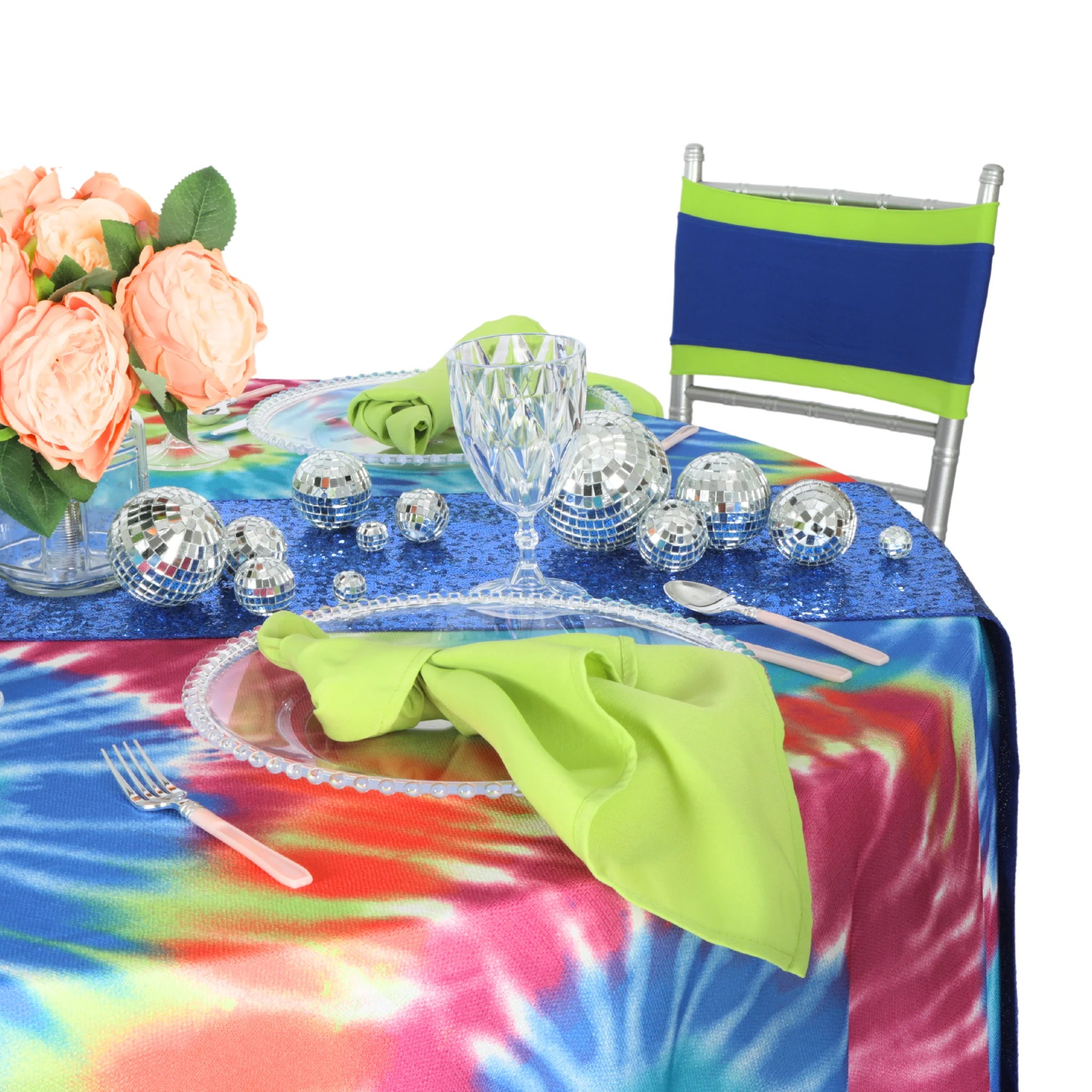 Premium Polyester Napkin 20"x20" - Apple Green - Image 3